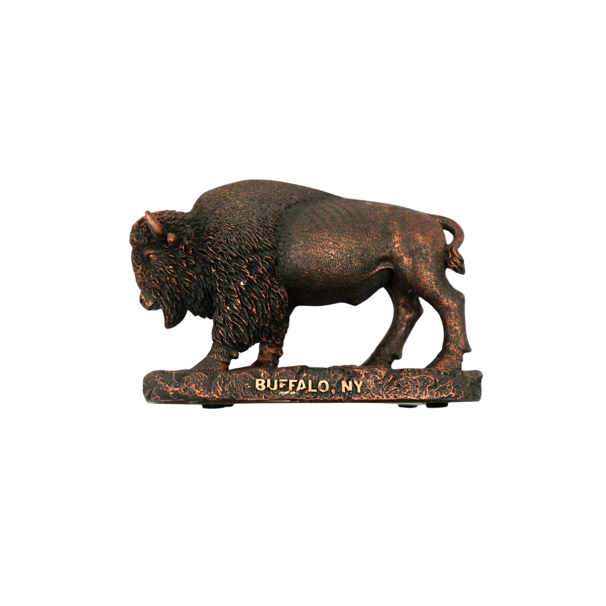 5" Bronze Resin Bison Statue