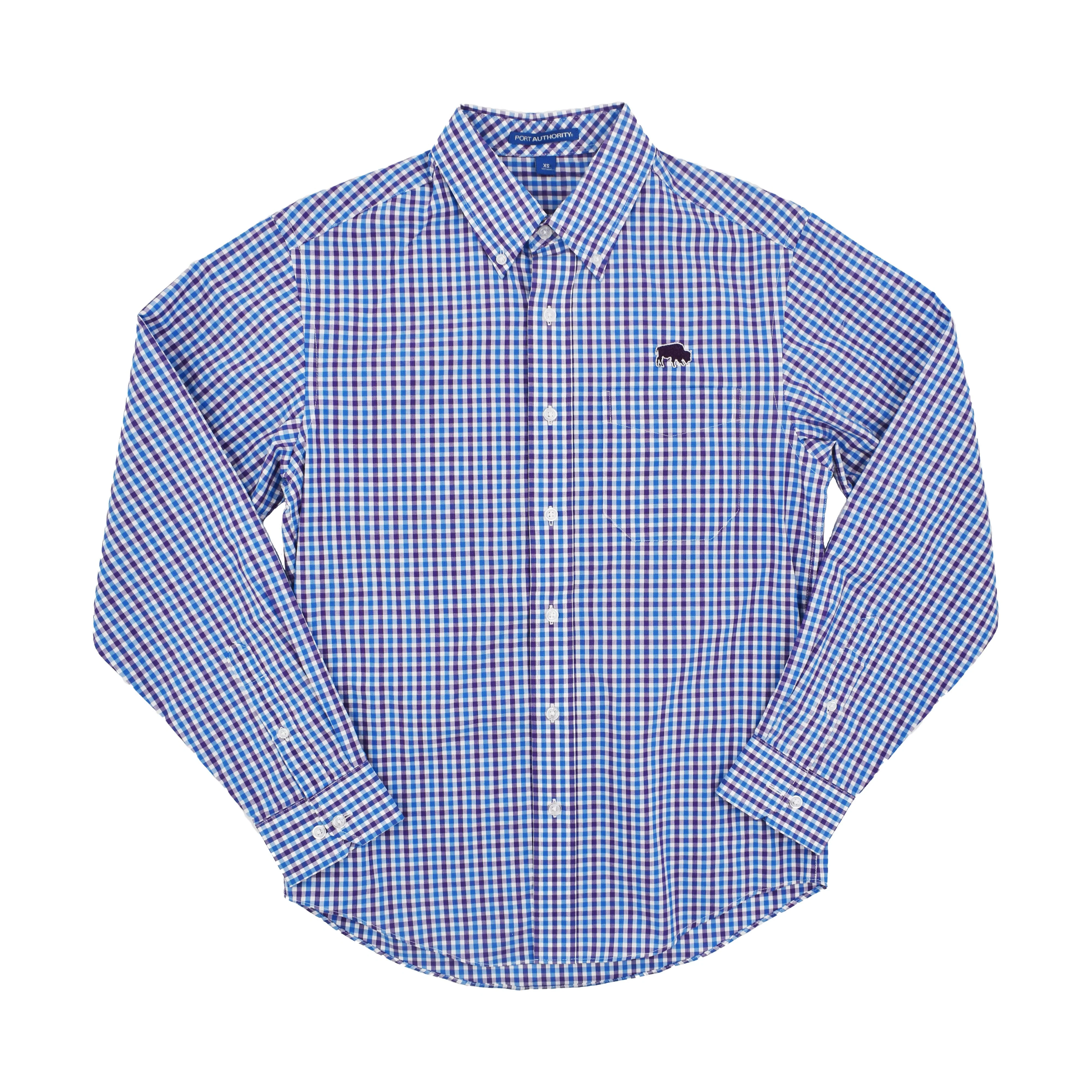 BFLO Blue and Purple Button Down Dress Shirt