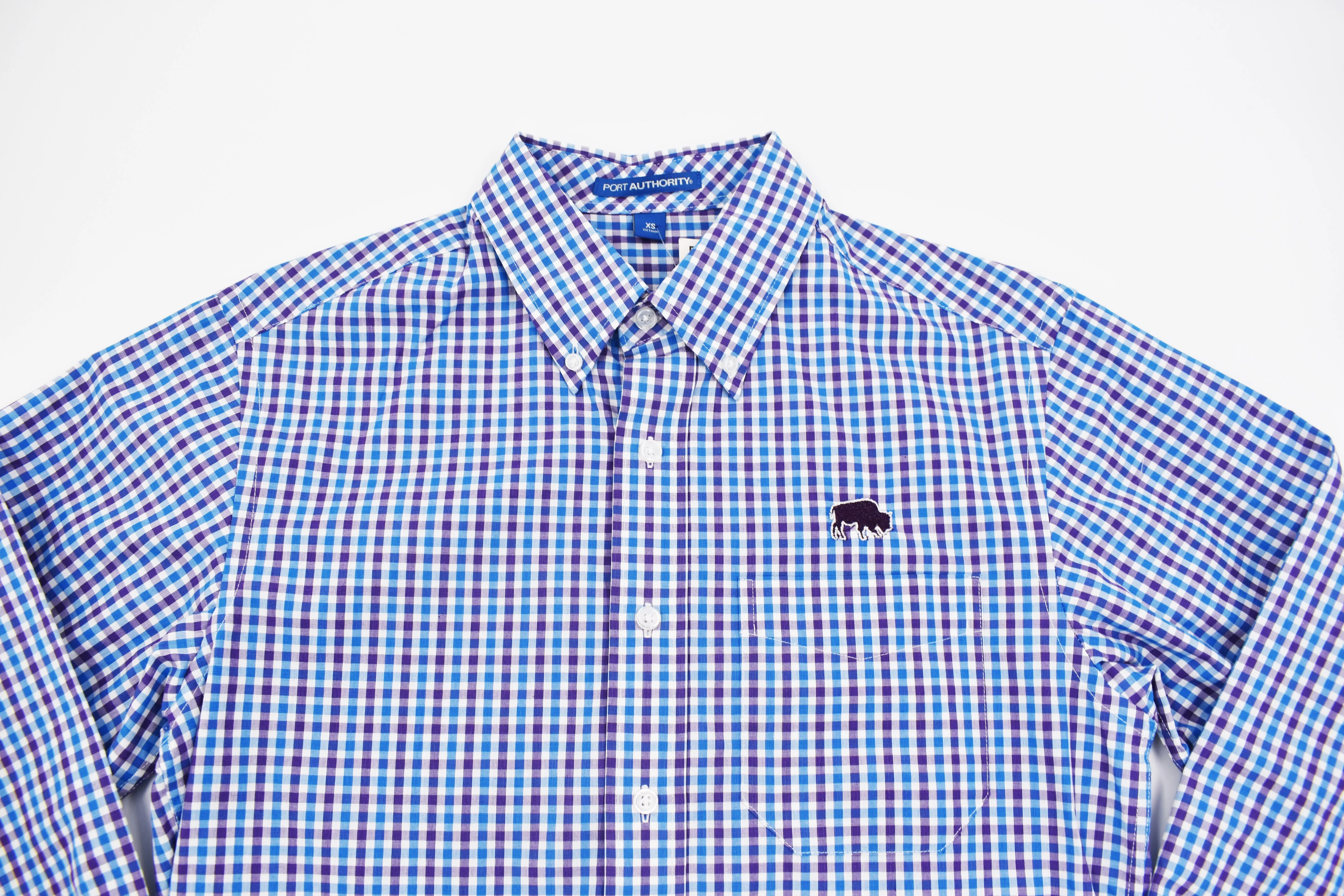 BFLO Blue and Purple Button Down Dress Shirt - Image 2