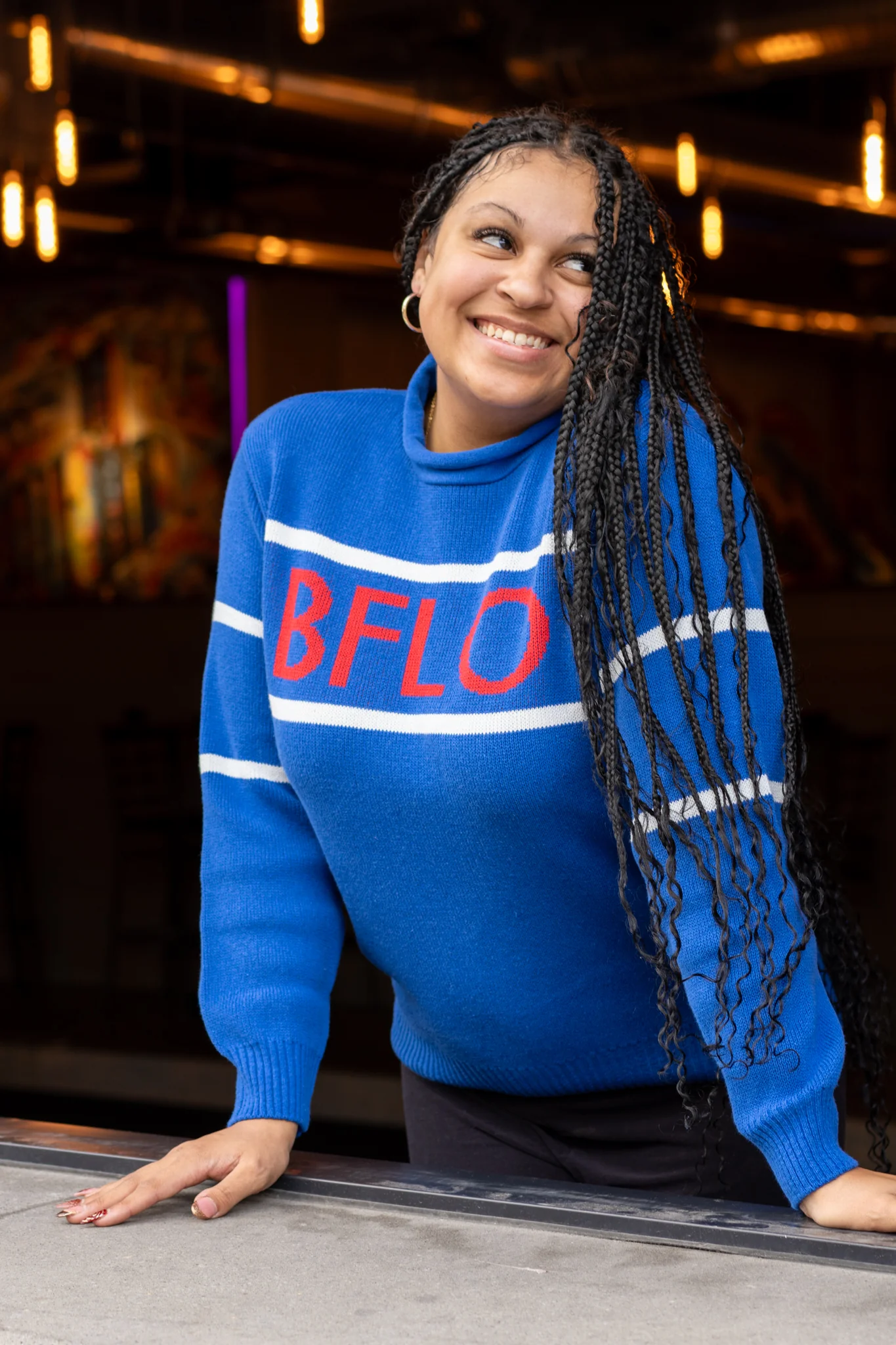 BFLO Royal Blue Rollneck High Quality Pullover Sweater - Image 2