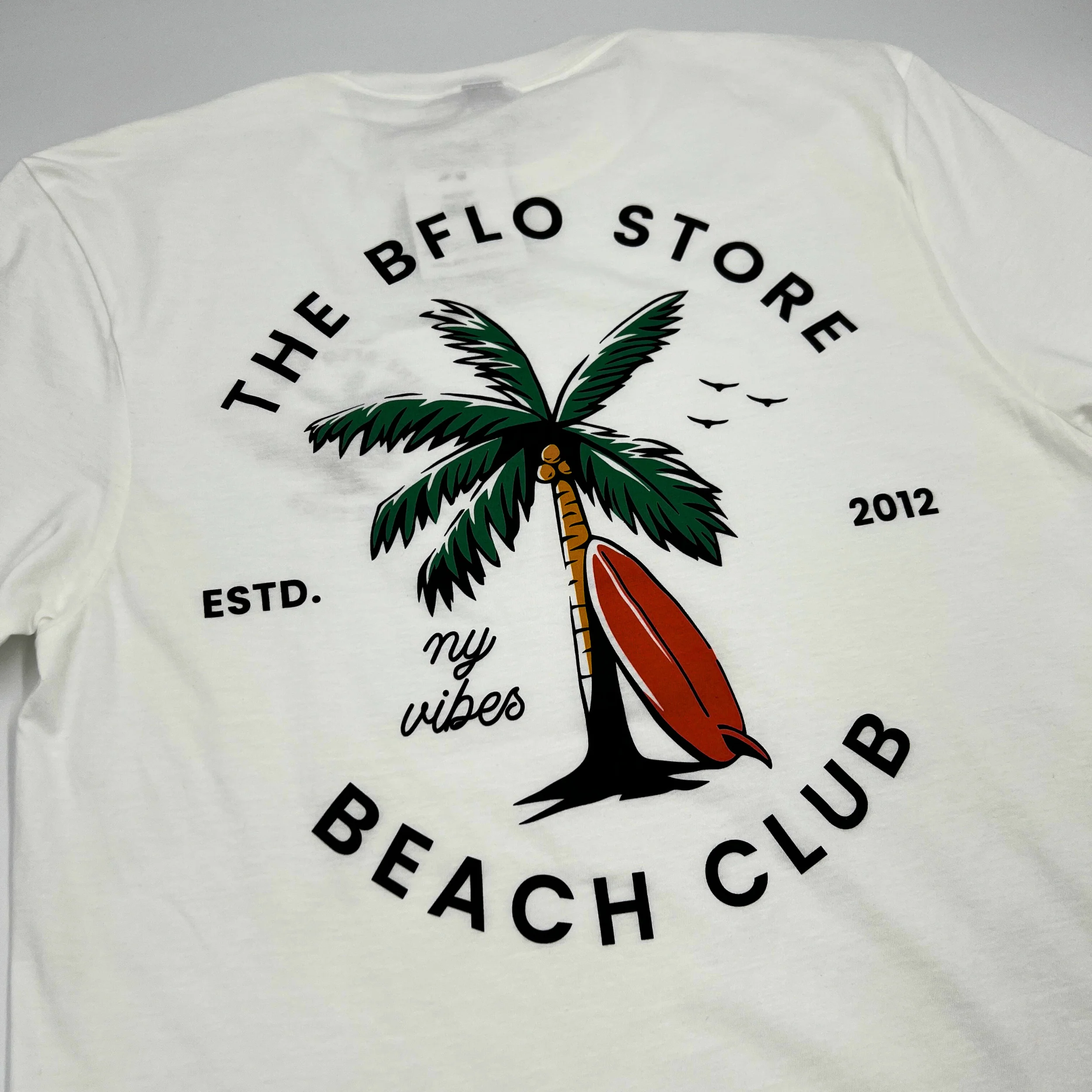 BFLO Store Beach Club White Short Sleeve Shirt - Final Sale - Image 4