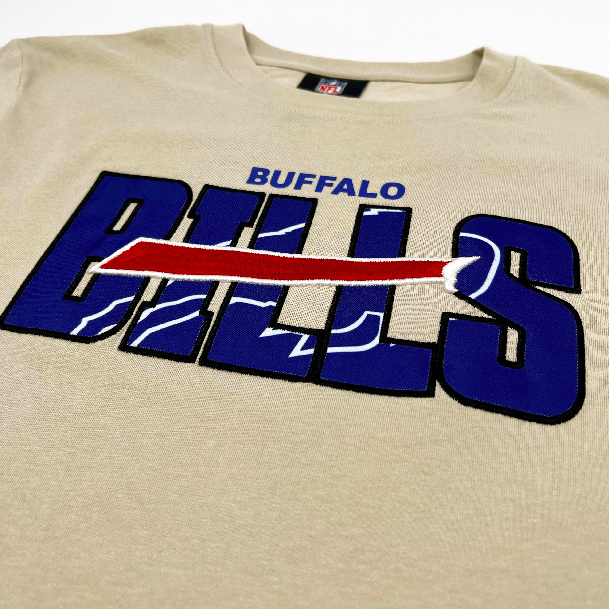 BIG & TALL SIZES New Era Buffalo Bills Stone Color 2023 Official NFL Draft Short Sleeve Shirt - Image 3