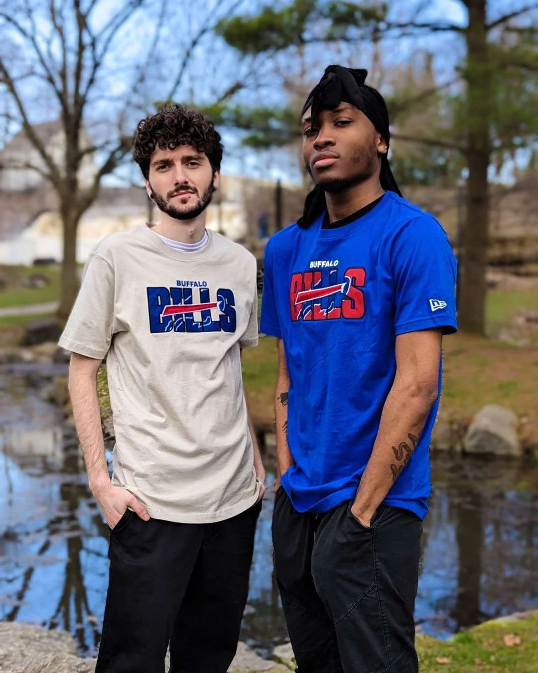 BIG & TALL SIZES New Era Buffalo Bills Stone Color 2023 Official NFL Draft Short Sleeve Shirt - Image 5