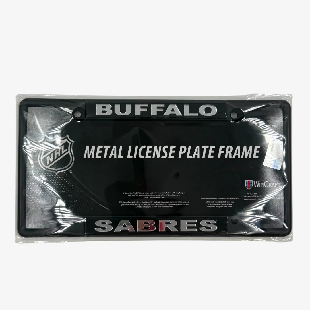 Black Buffalo Sabres License Plate Frame - Image 3
