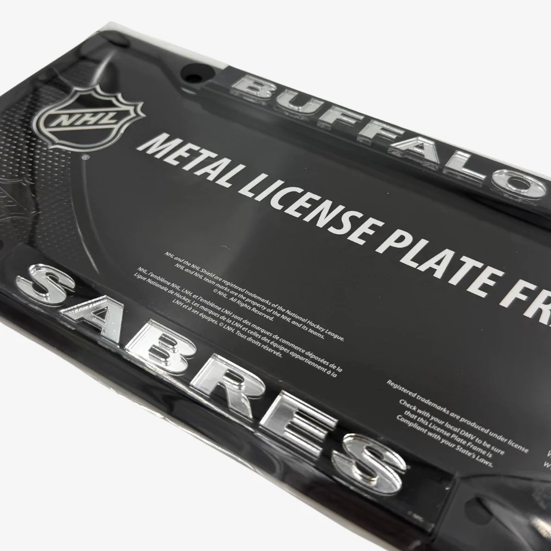 Black Buffalo Sabres License Plate Frame - Image 4