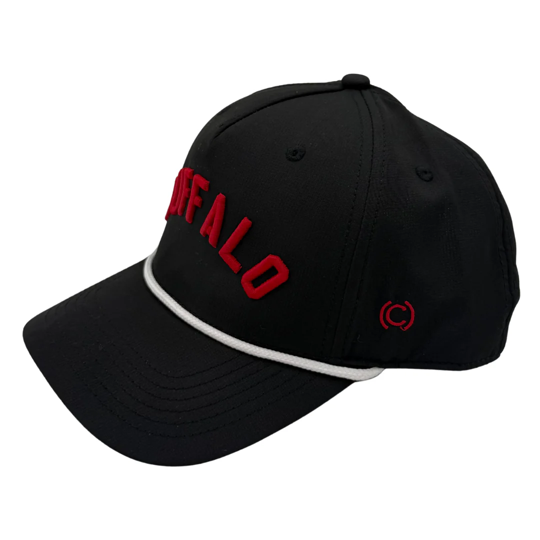 Black Red Black Performance Rope "Buffalo" Hat - Image 3