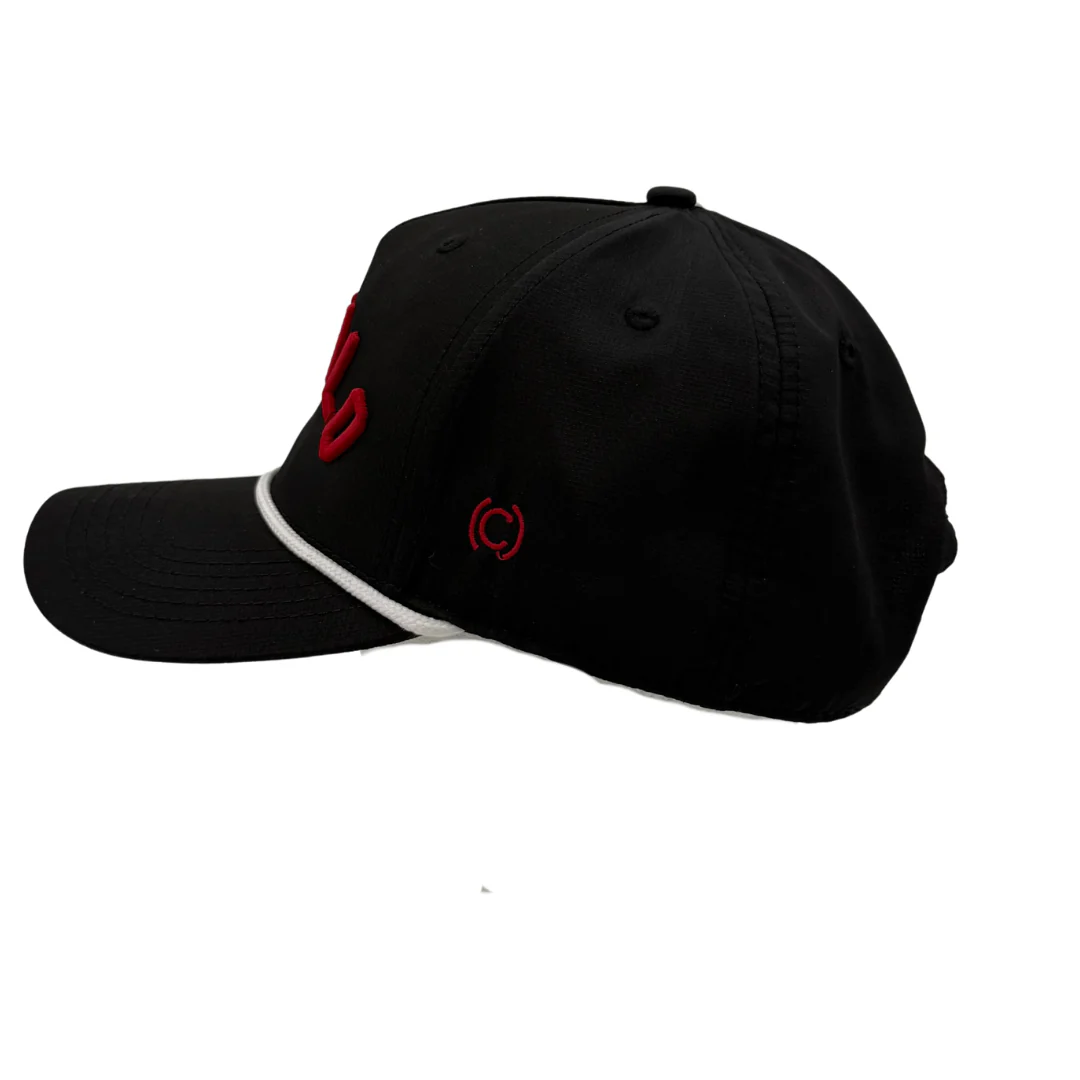 Black Red Black Performance Rope "Buffalo" Hat - Image 4