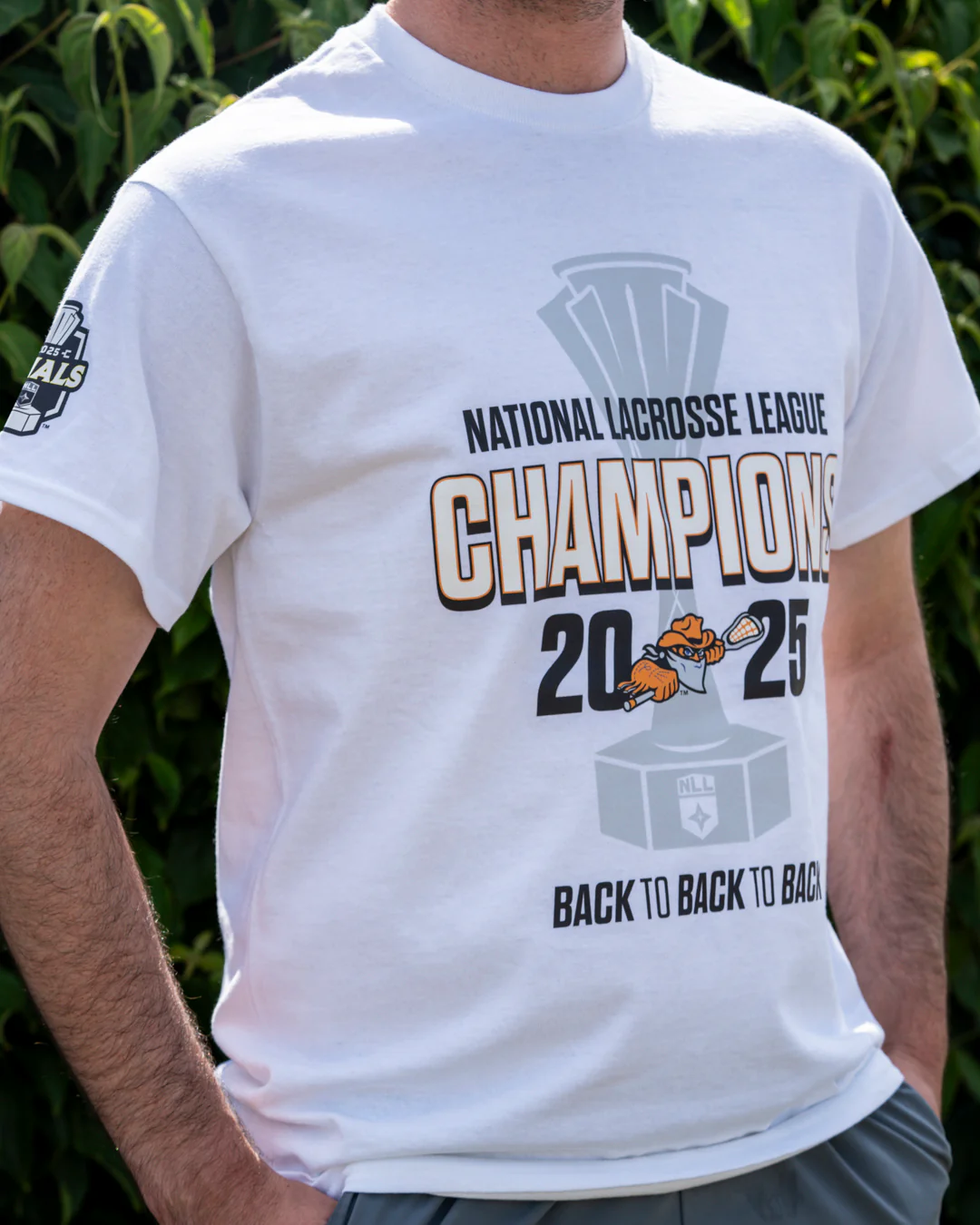 Buffalo Bandits 2025 NLL Champions Official White T-Shirt - Image 3