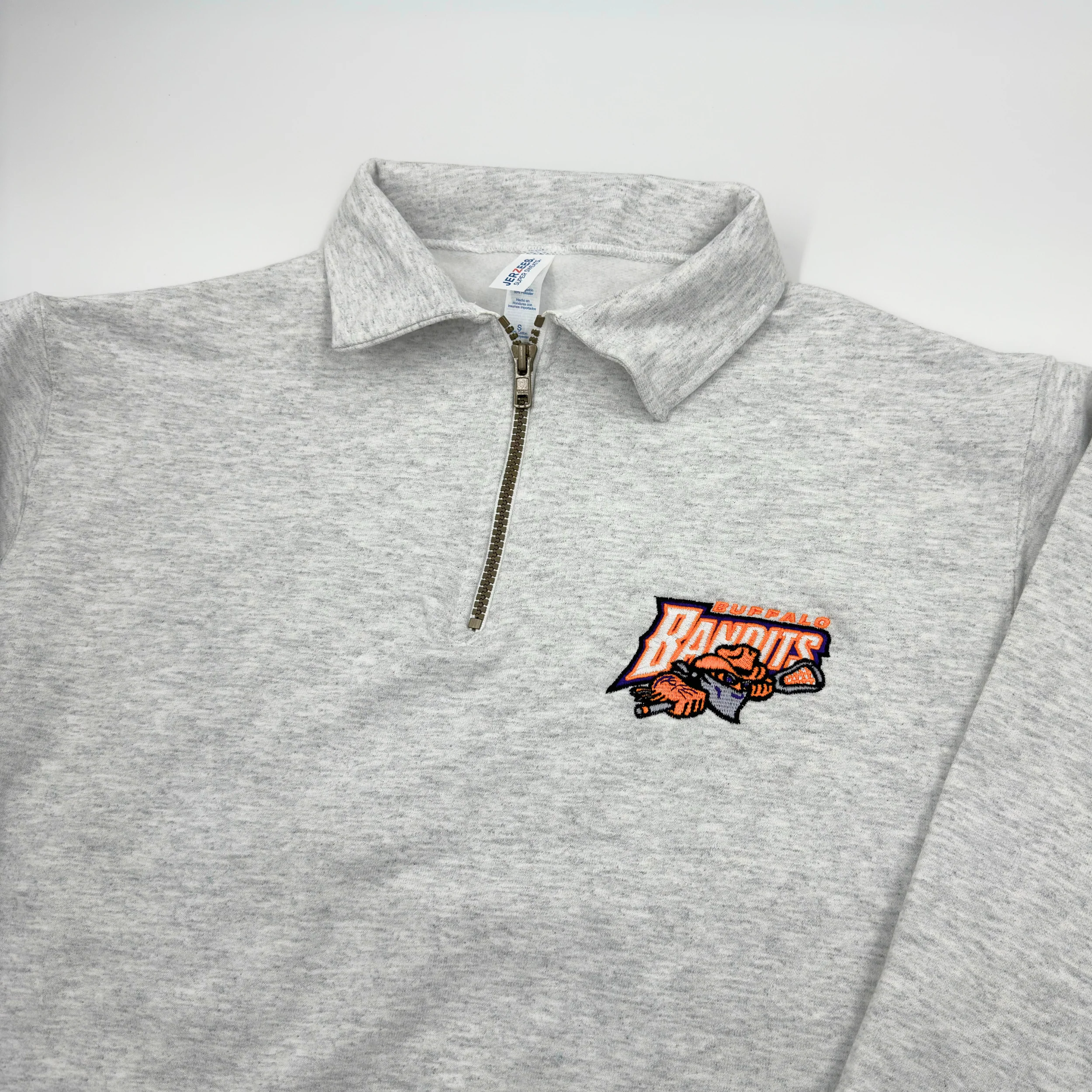 Buffalo Bandits Ash Gray Quarter Zip Pullover - Image 3
