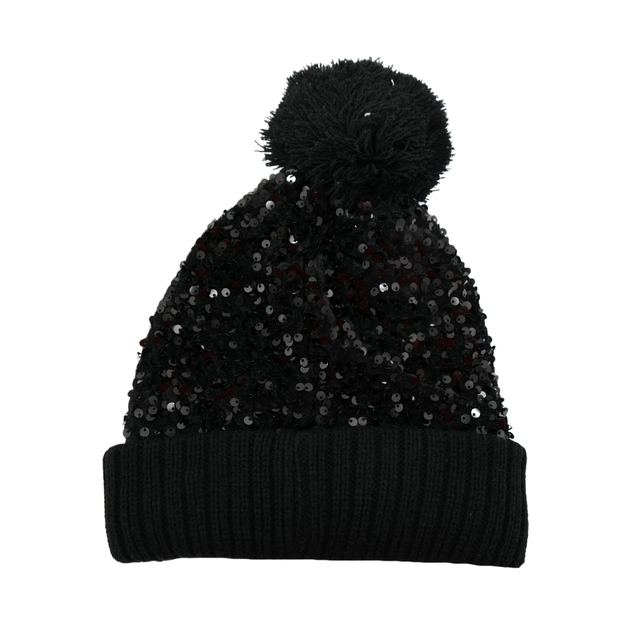 Buffalo Bills Black Sequin Light Up Knit Pom - Image 2