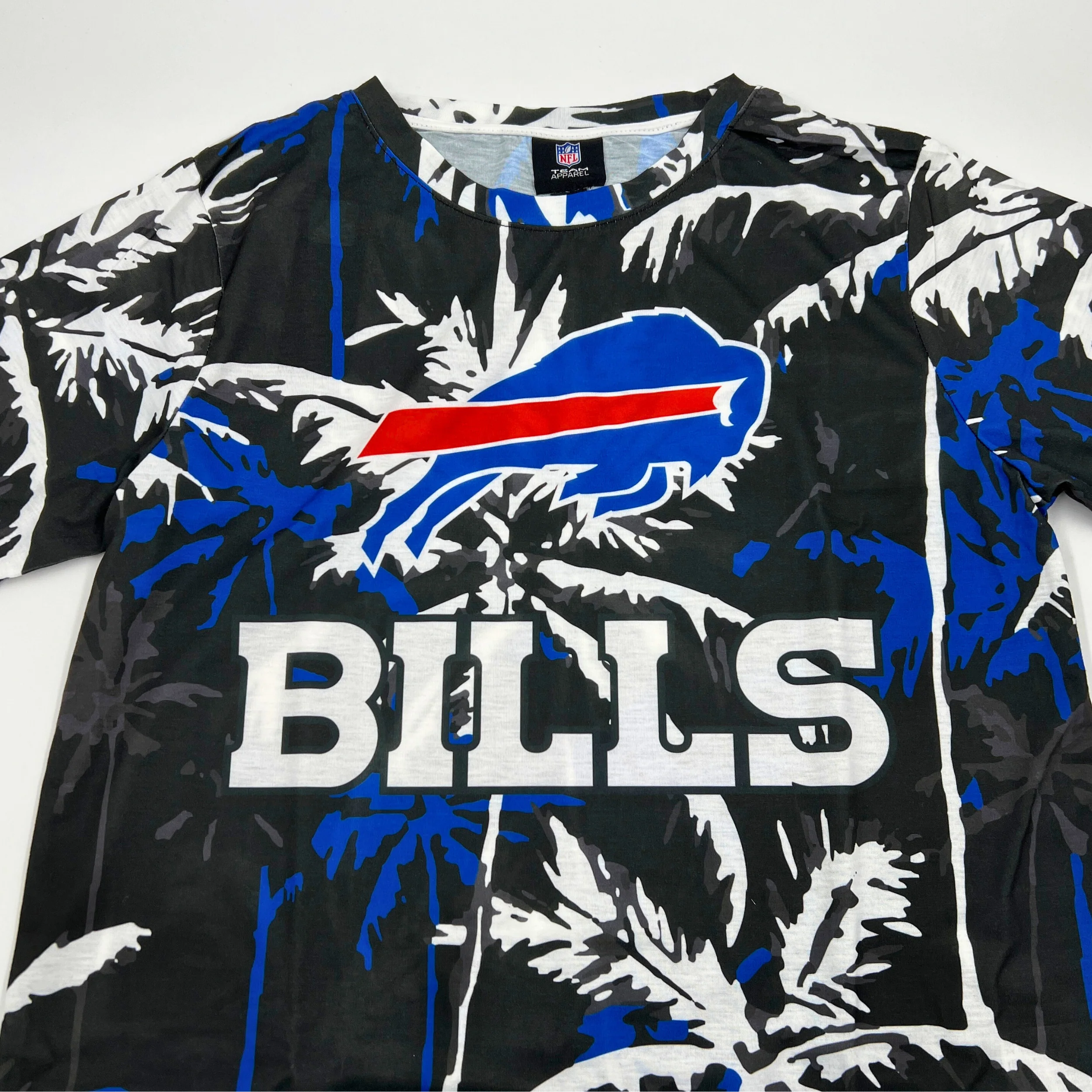 Final Sale - Buffalo Bills Floral Palm Rash Guard Short Sleeve Shirt - Image 3