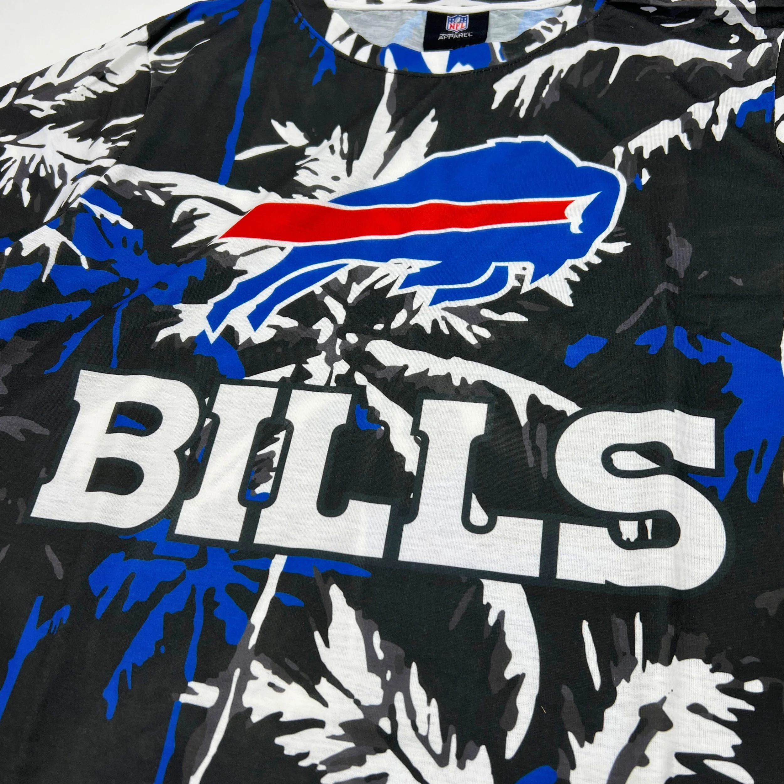 Final Sale - Buffalo Bills Floral Palm Rash Guard Short Sleeve Shirt - Image 4