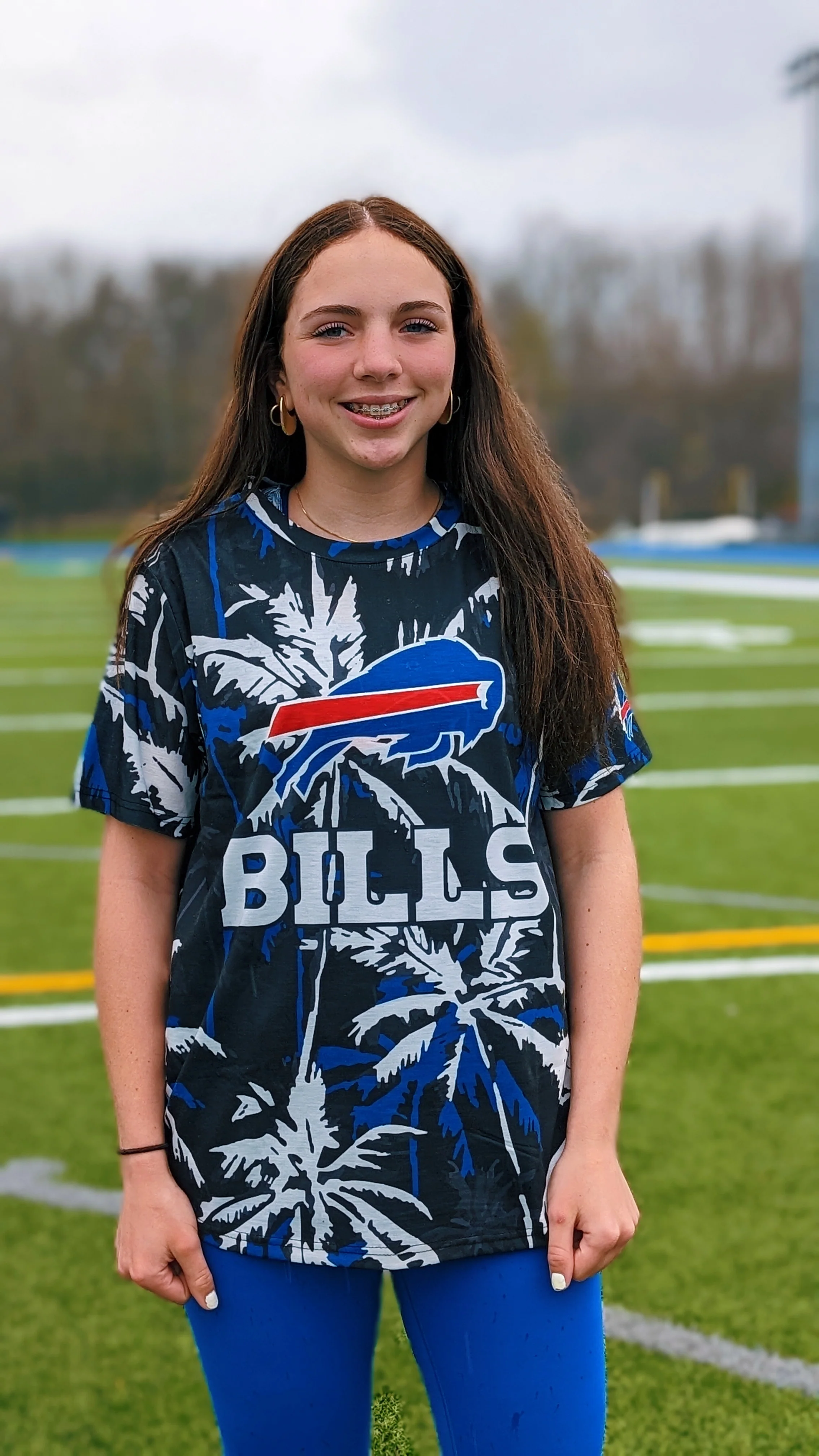 Final Sale - Buffalo Bills Floral Palm Rash Guard Short Sleeve Shirt - Image 9