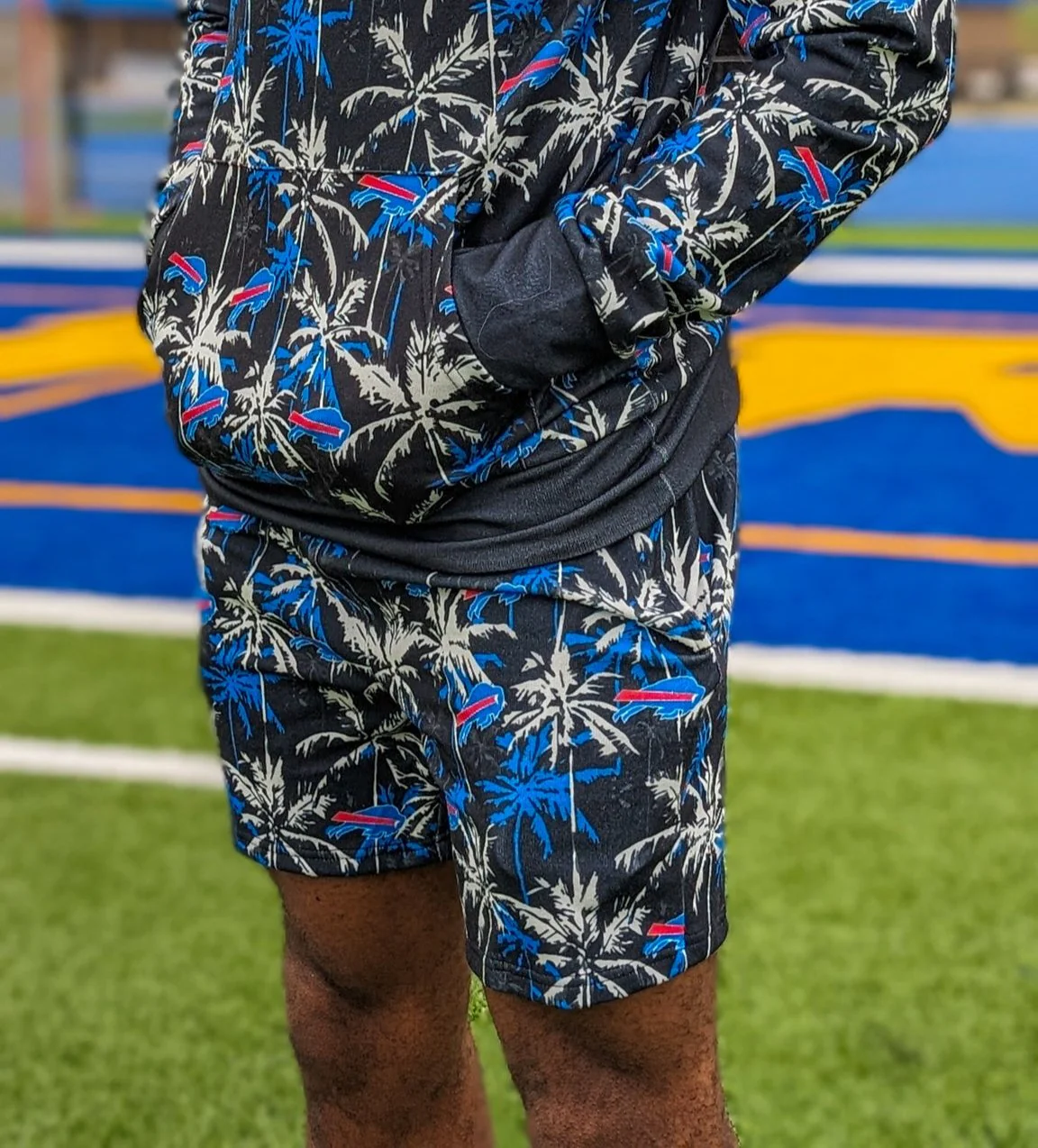 Buffalo Bills Midnight Palm Tree Lightweight Shorts - Image 4