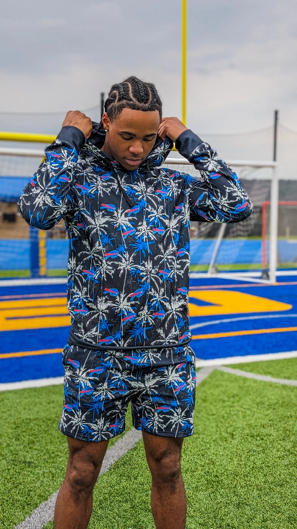 Buffalo Bills Midnight Palm Tree Lightweight Shorts - Image 5