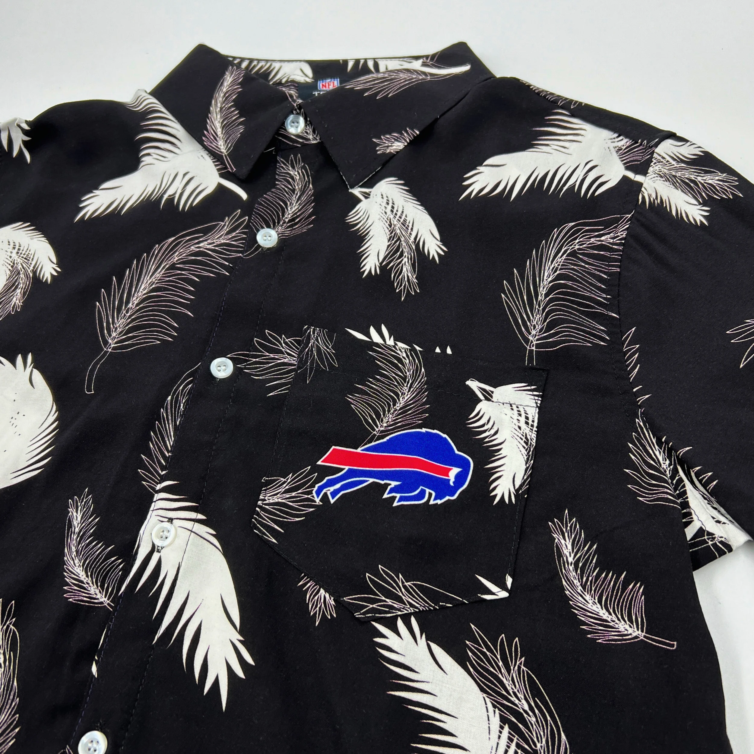 Final Sale - Buffalo Bills "Nightwave" Black Floral Button Up - Image 3