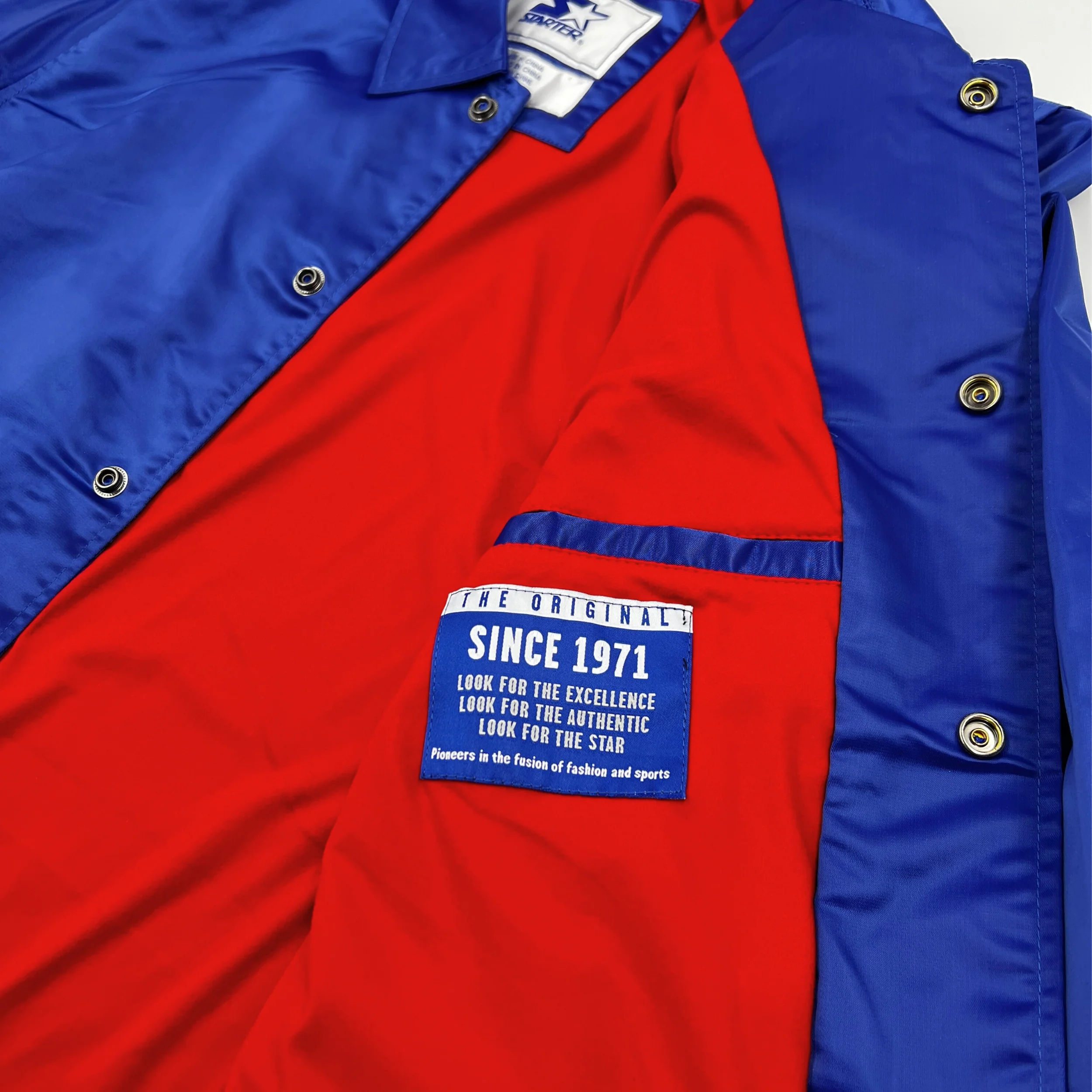 Buffalo Bills Option Route Snap Up Starter Coaches Jacket - Image 8