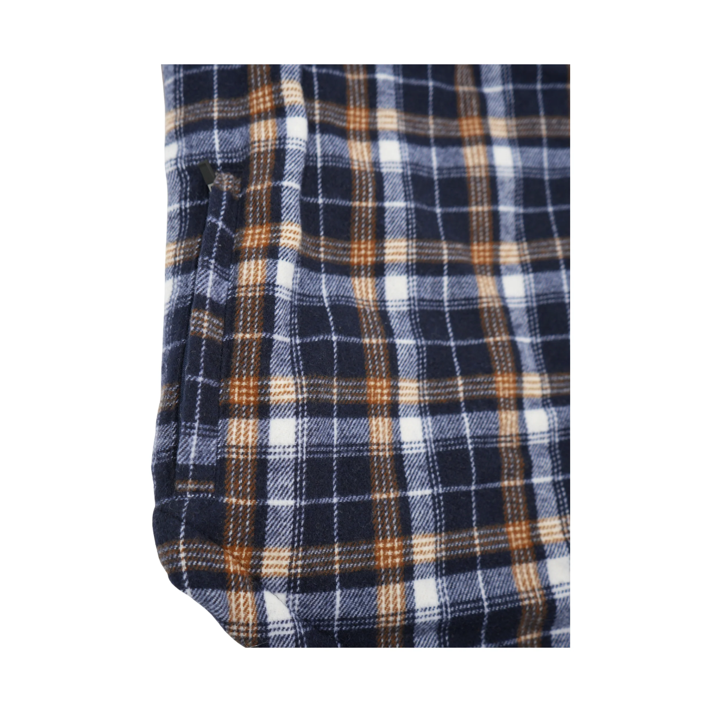 Buffalo Bills Quilted Thermal Lining Blue, White, & Brown Flannel Shacket - Image 4