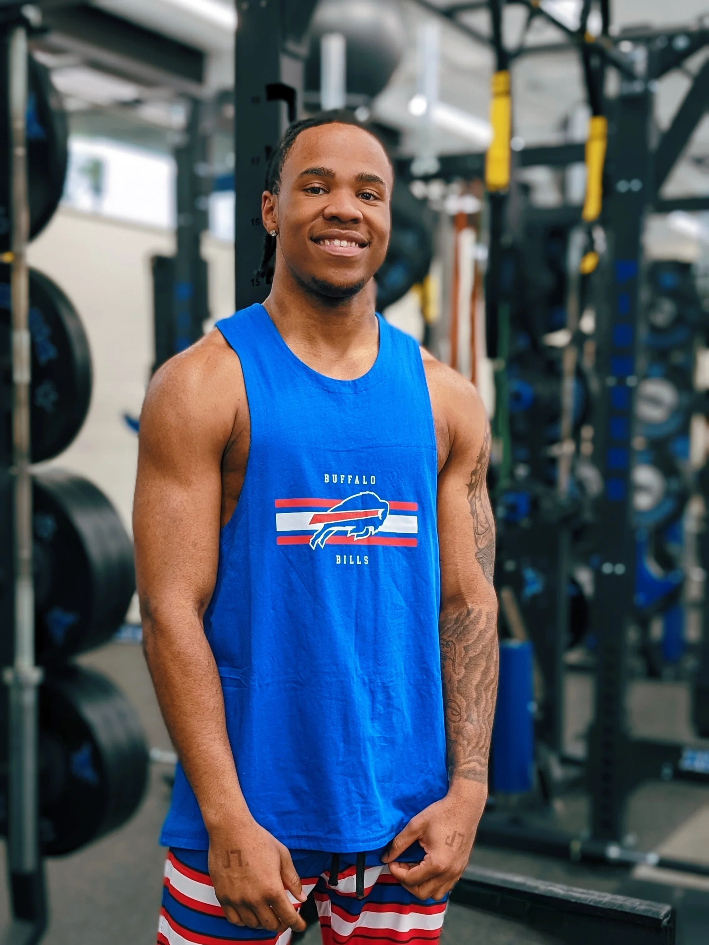 Final Sale - Buffalo Bills Royal & Mesh Reversible Muscle Tank Top - Final Sale - Image 5