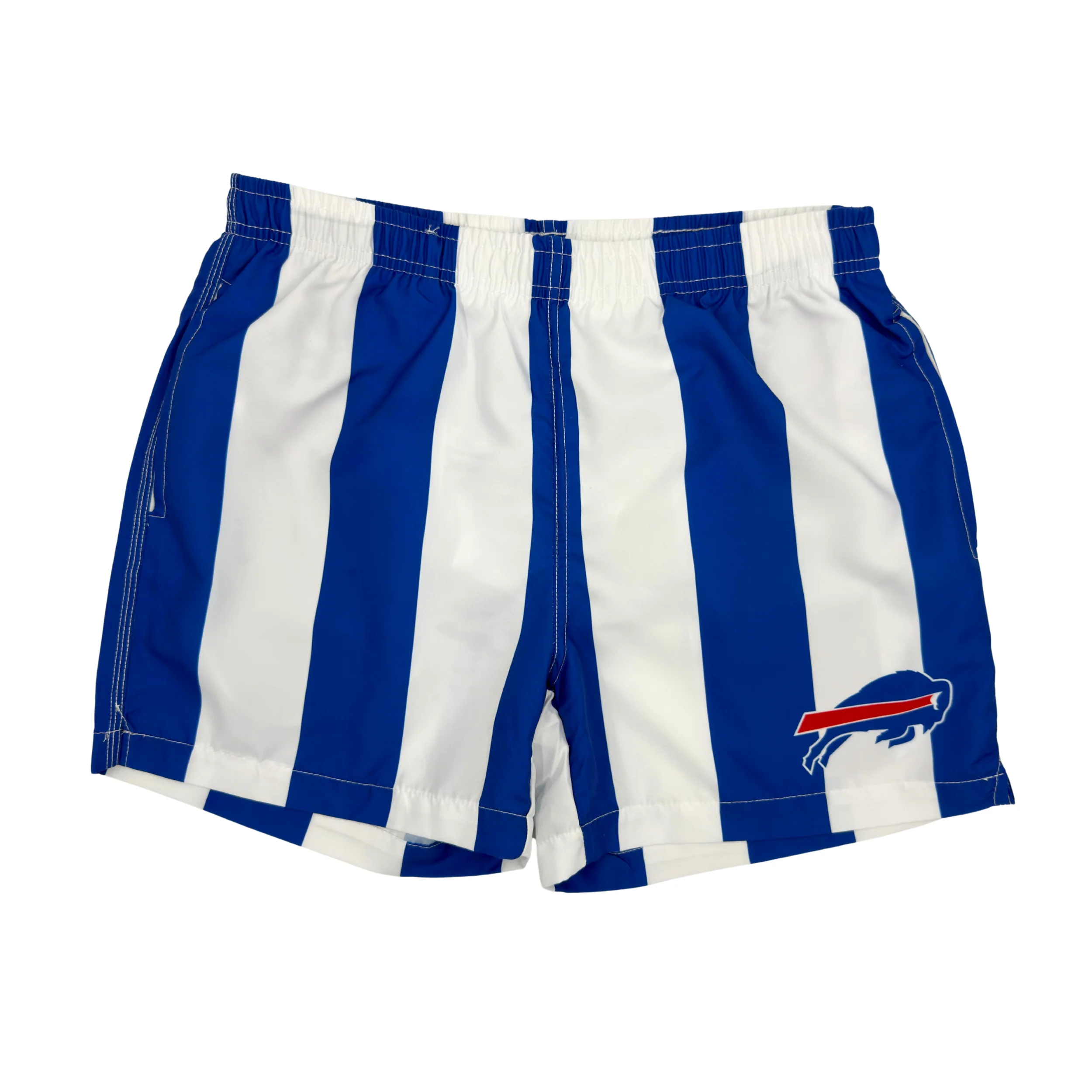 Buffalo Bills Royal & White Nautical Stripe Swim Trunks