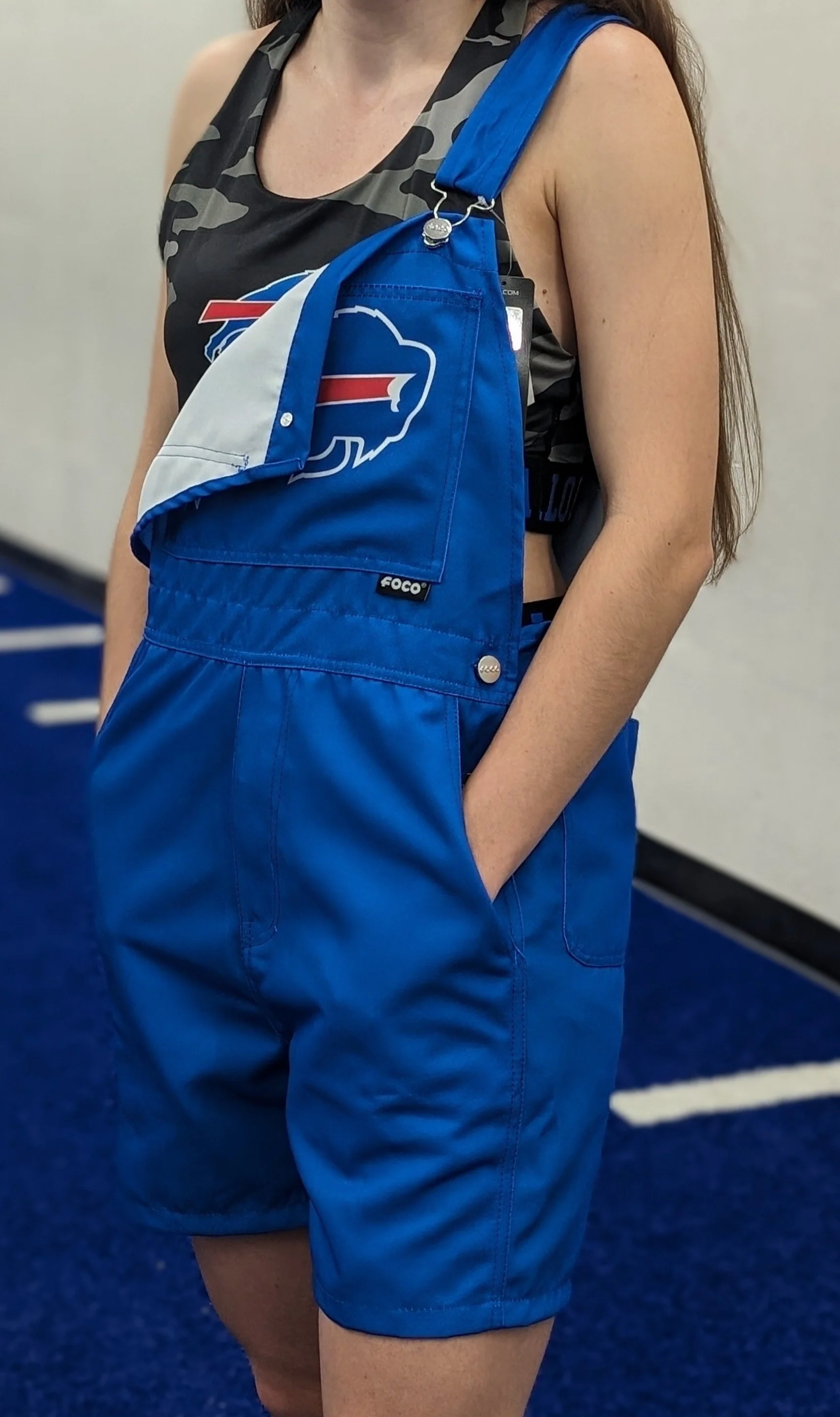 Buffalo Bills With Big Logo Royal Bib Shortalls - Image 6