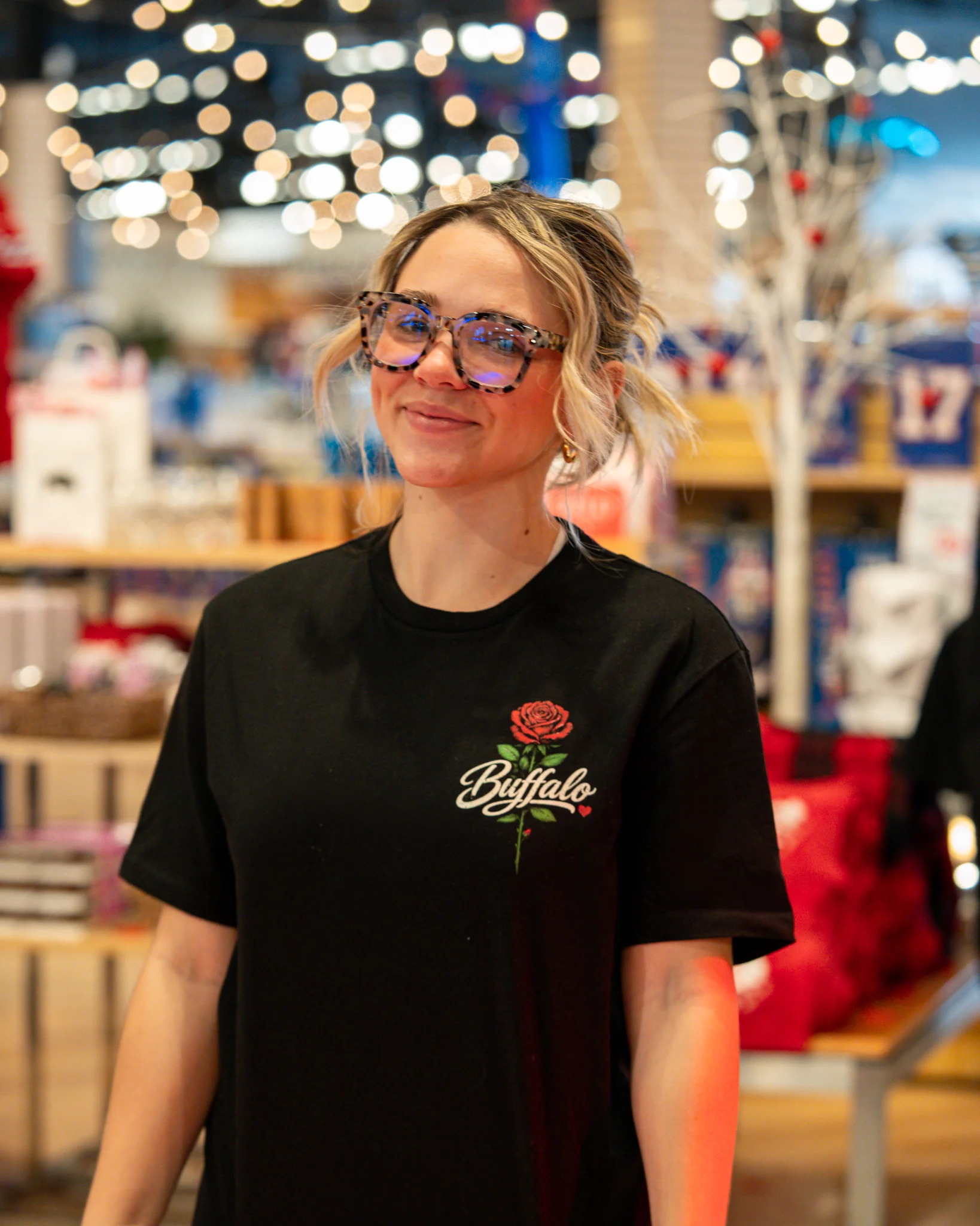Buffalo Rose Black T-Shirt - Image 3