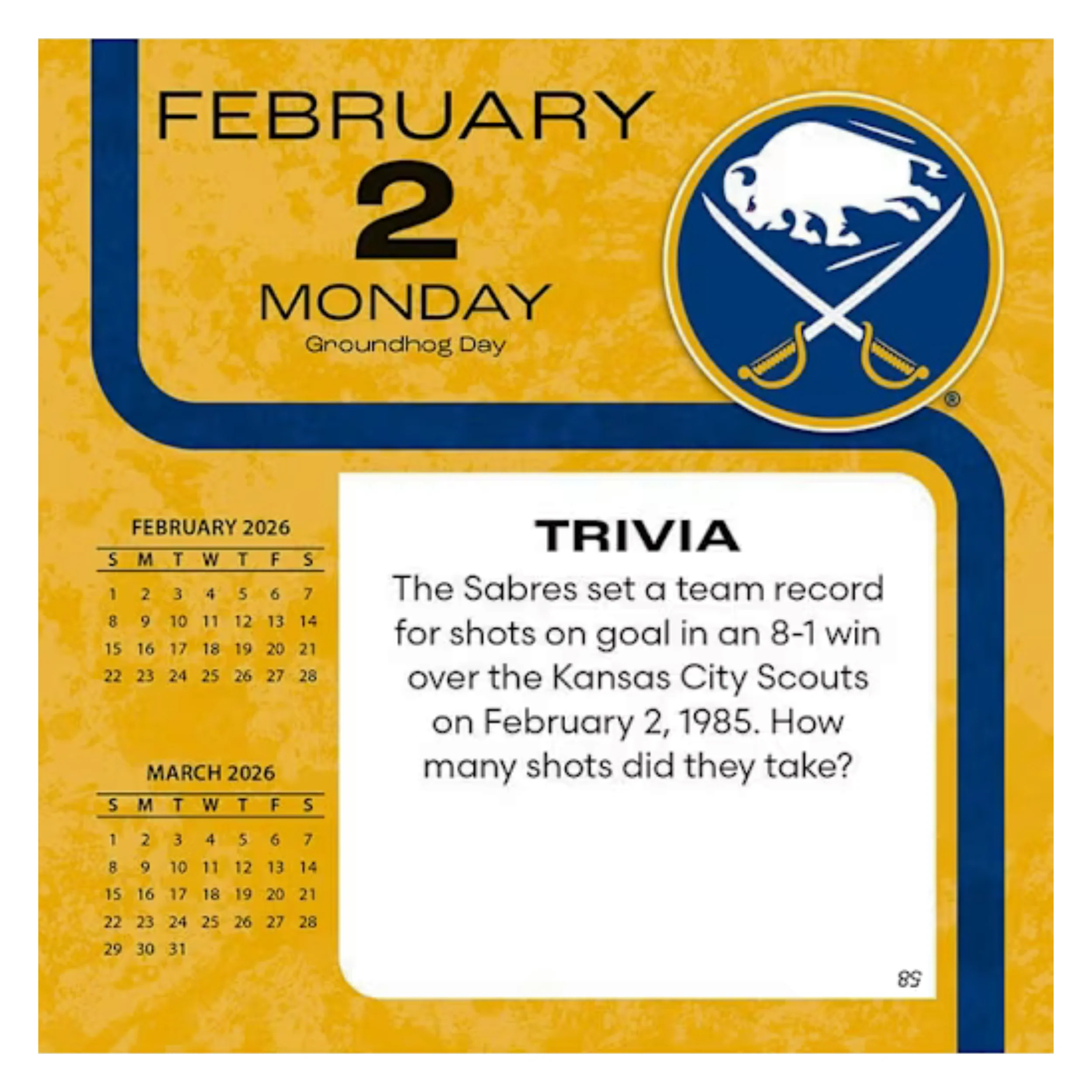 Buffalo Sabres 2026 Daily Calendar - Image 3