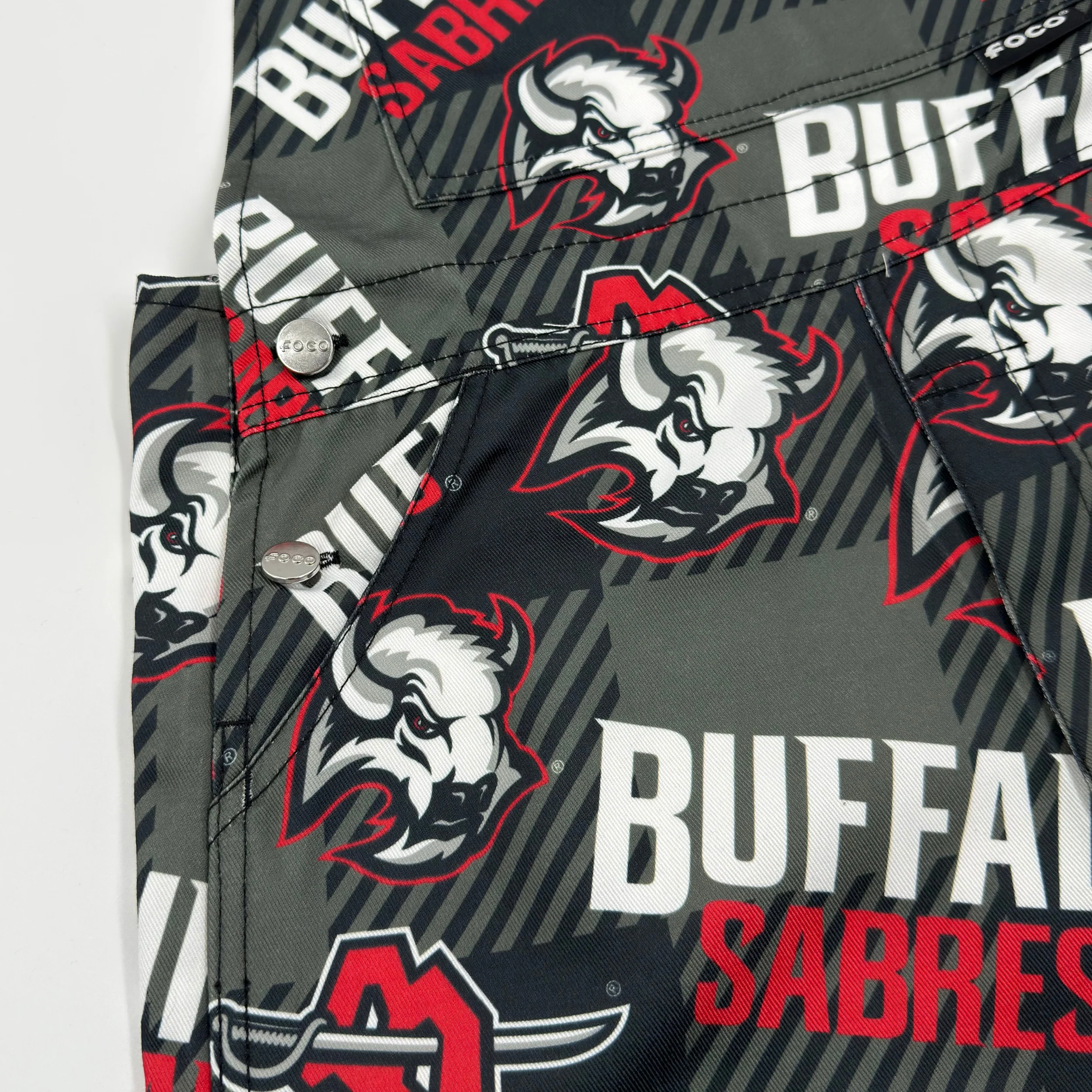 Final Sale - Buffalo Sabres Alternate Logo Historic Print Shortalls - Image 3