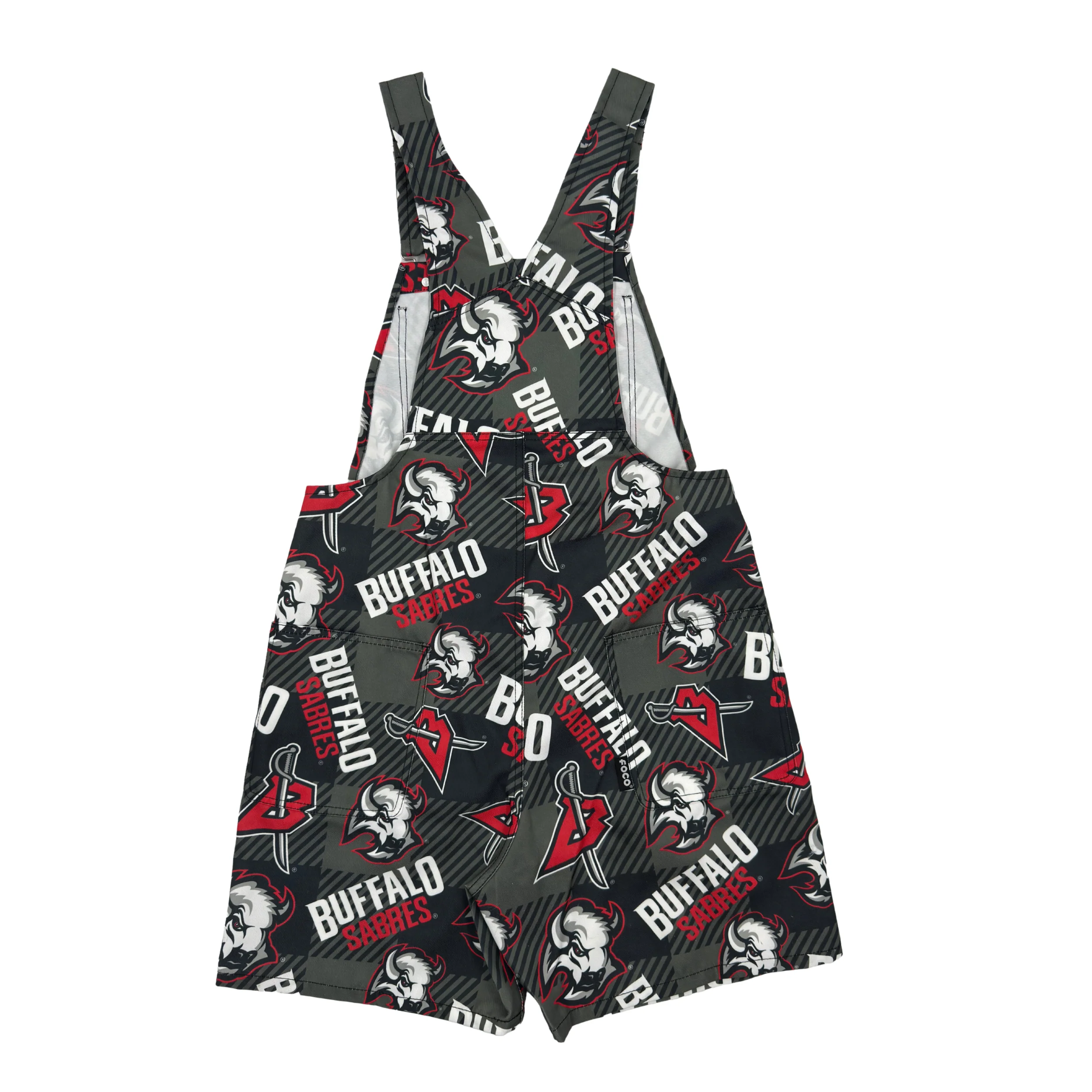 Final Sale - Buffalo Sabres Alternate Logo Historic Print Shortalls - Image 4
