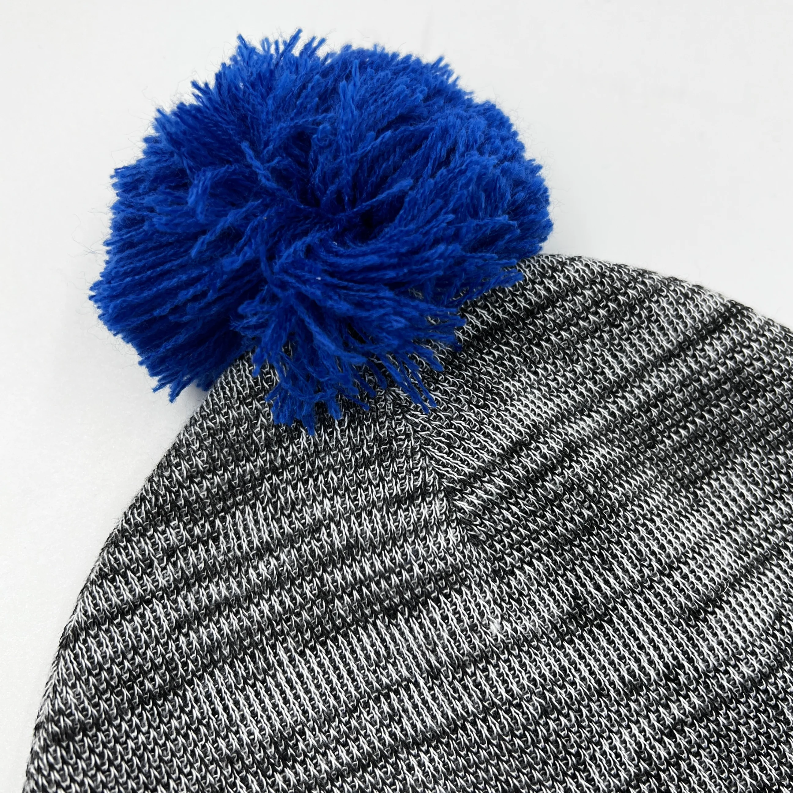 Buffalo Sabres Royal Blue & Gray Pom Pom Beanie - Image 3