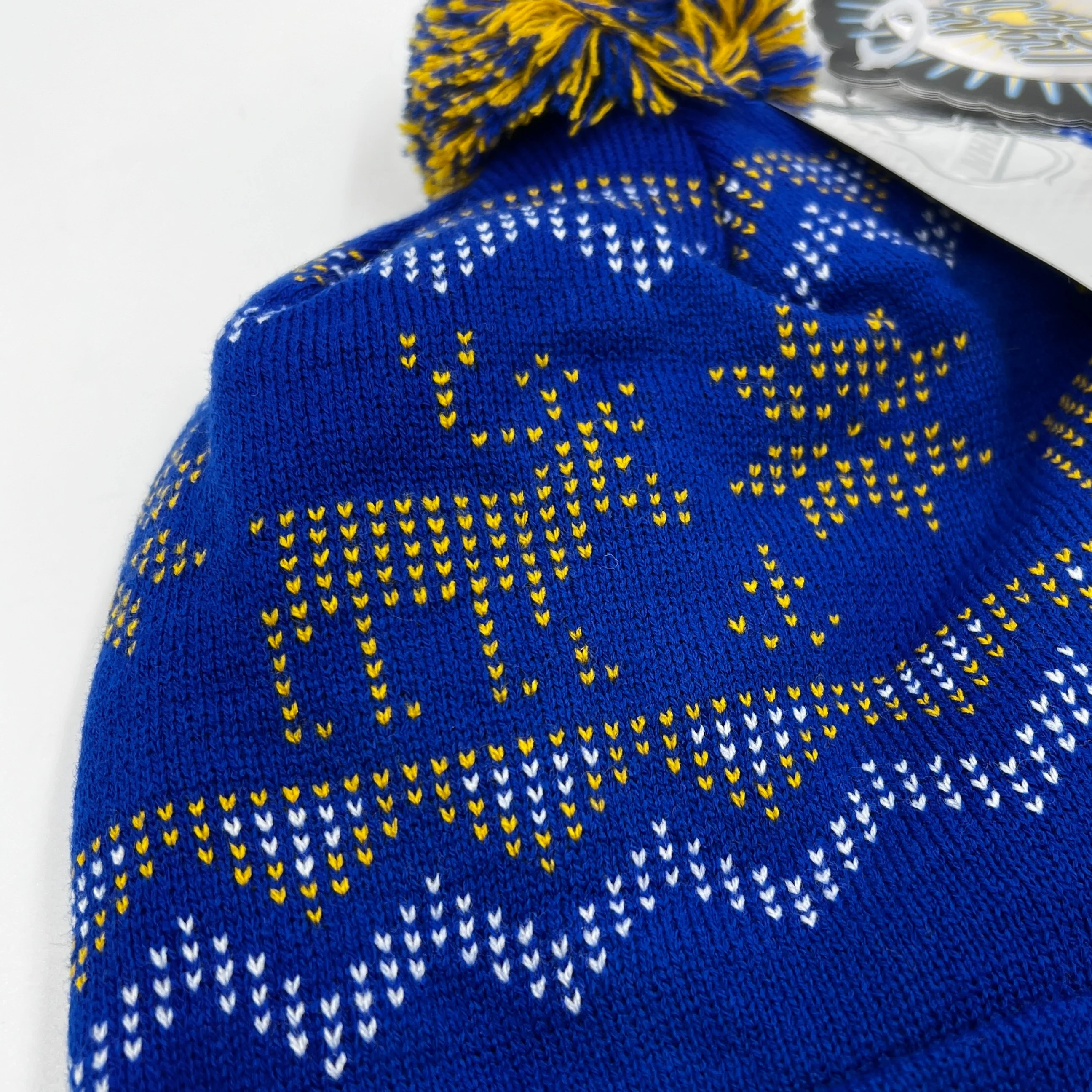 Buffalo Sabres Royal & Gold Light Up "Ugly" Knit Hat - Final Sale - Image 3