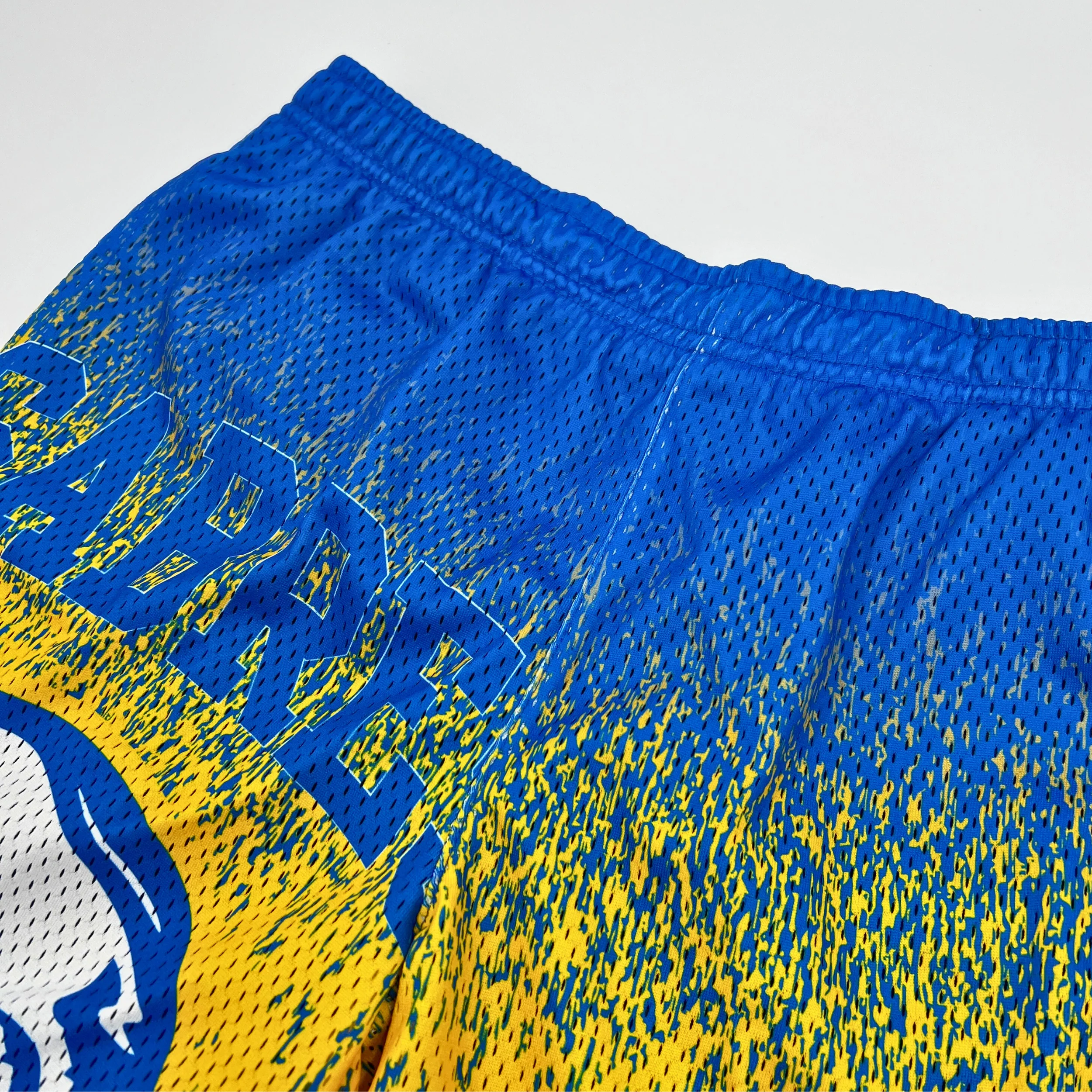 Buffalo Sabres Royal & Gold With Big Logo Mesh Shorts - Image 4