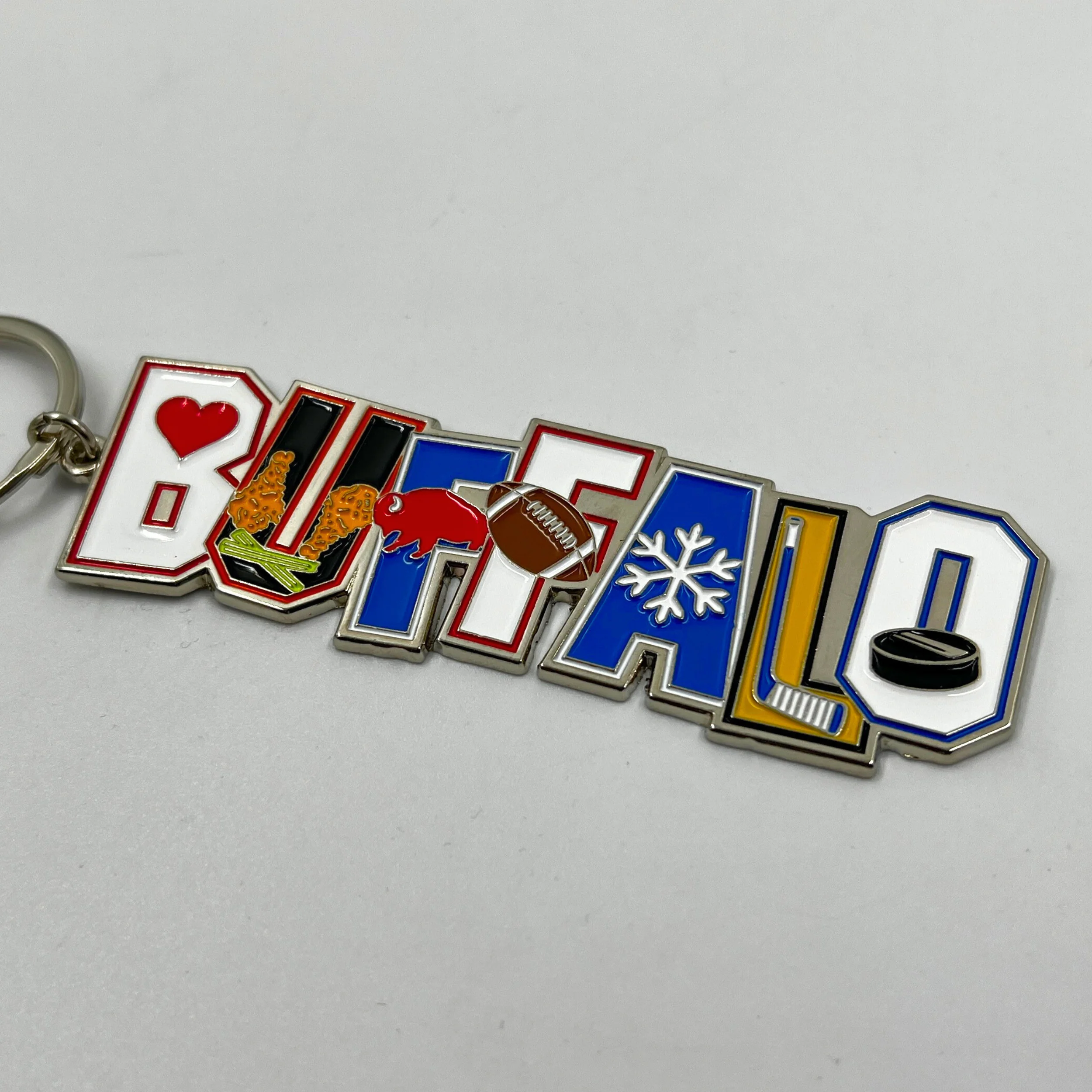 Buffalo With Icons Keychain - Image 2