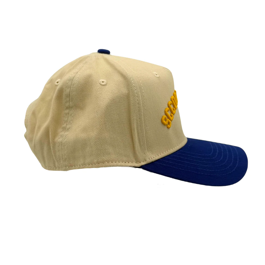 Cream Two Tone Yellow Royal "Sccoorreesss" Hat - Image 5