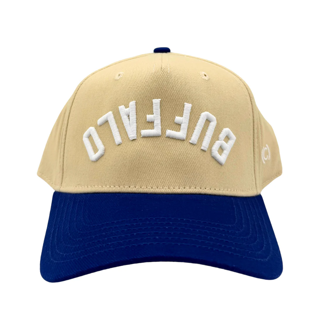 Cream White Two Tone "Buffalo" Hat