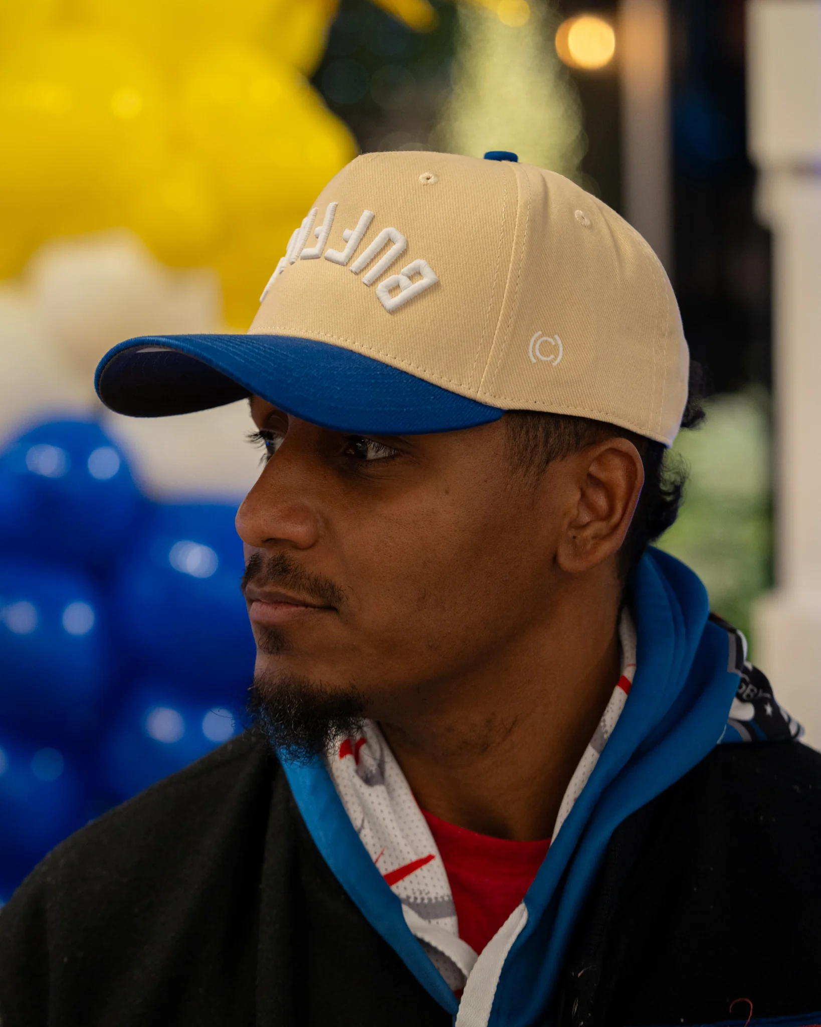 Cream White Two Tone "Buffalo" Hat - Image 3