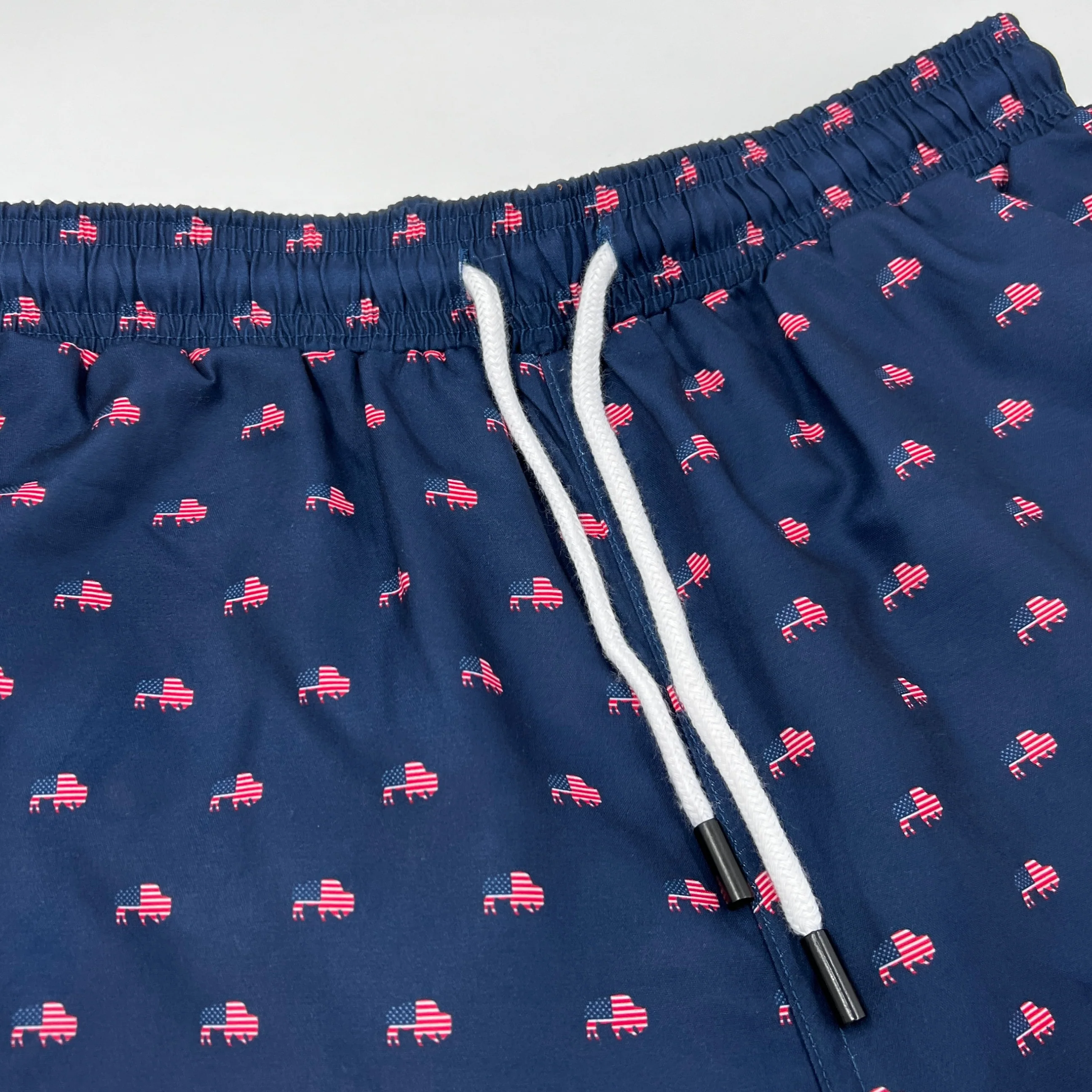 Navy Patriotic BFLO Men's Swim Trunks - Image 4