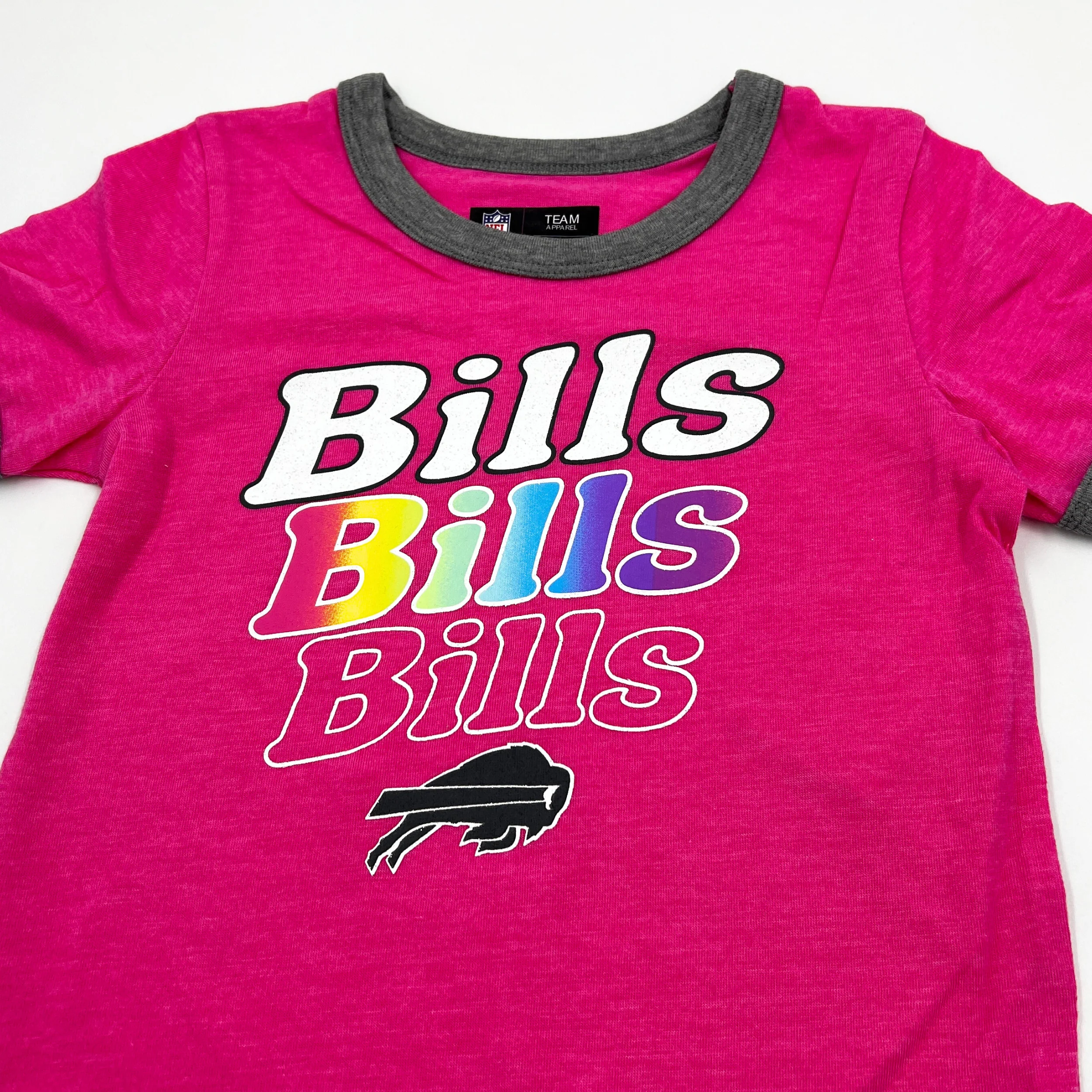 Girls New Era Buffalo Bills Repeat With Primary Logo Pink Shirt - Image 2