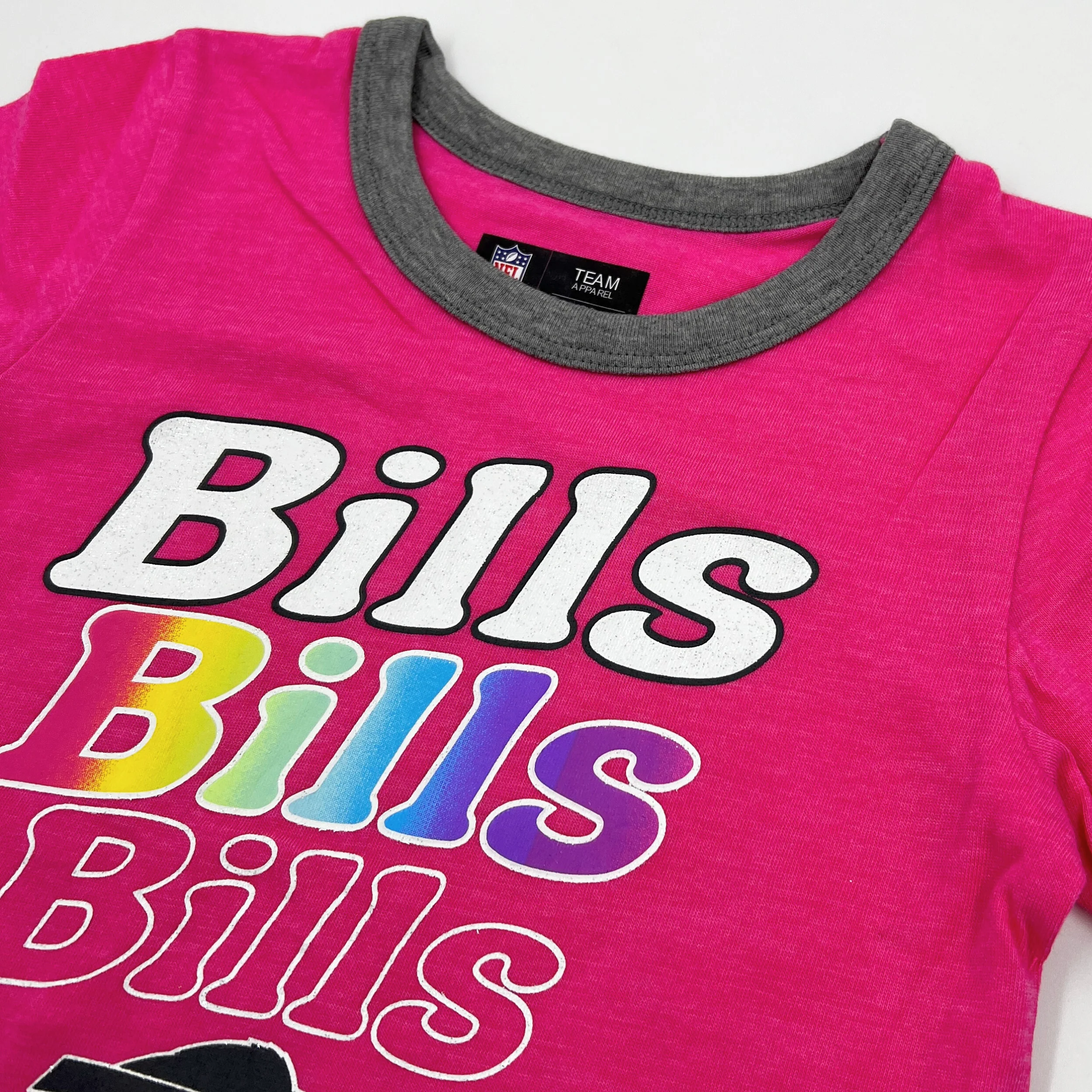 Girls New Era Buffalo Bills Repeat With Primary Logo Pink Shirt - Image 3