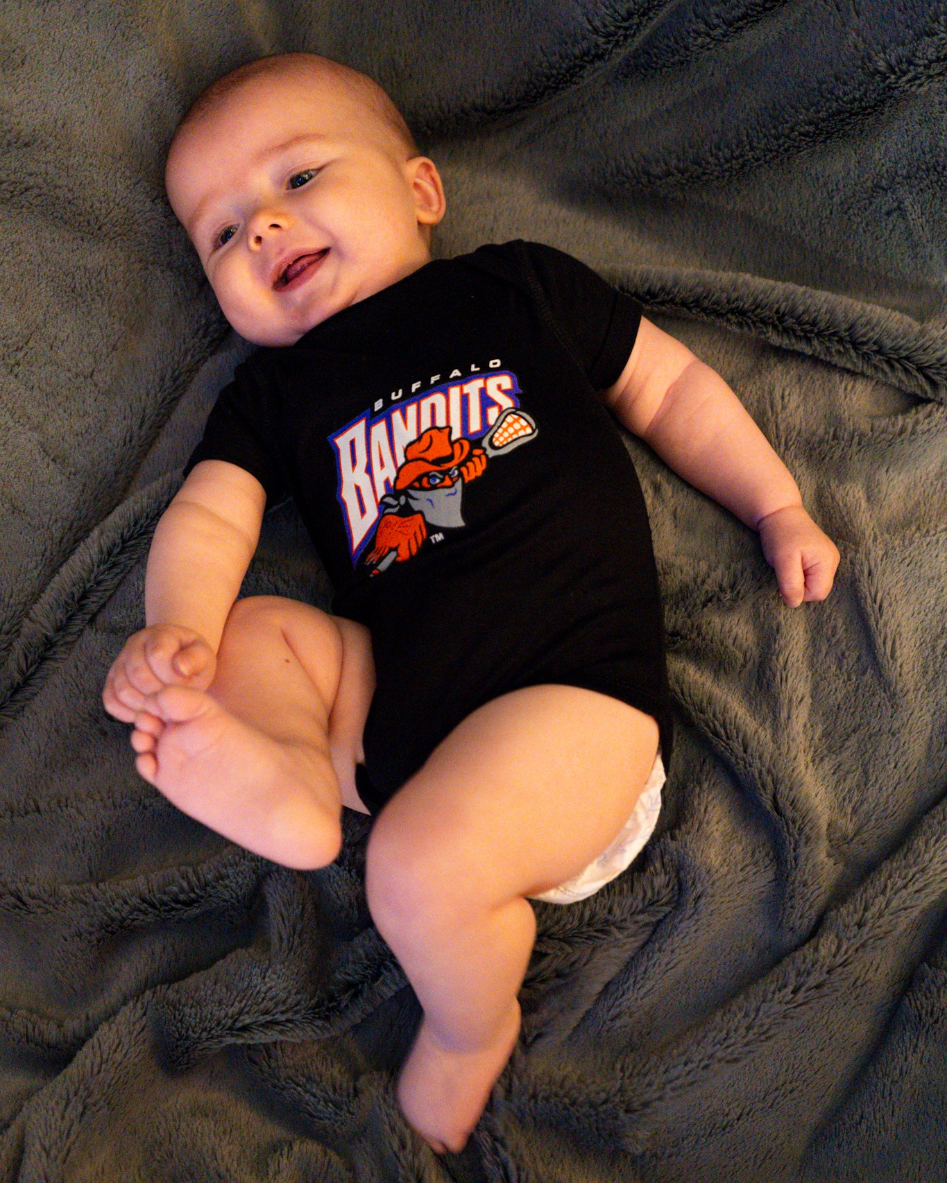 Infant Buffalo Bandits Black Onesie - Image 3