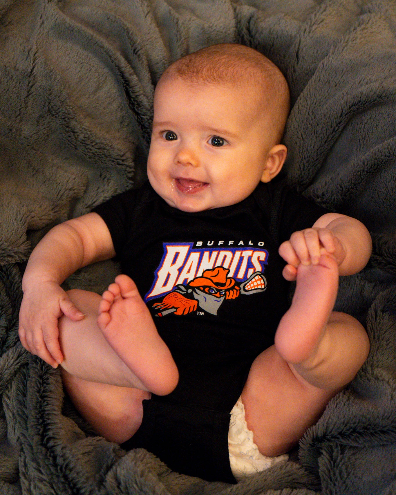 Infant Buffalo Bandits Black Onesie - Image 4