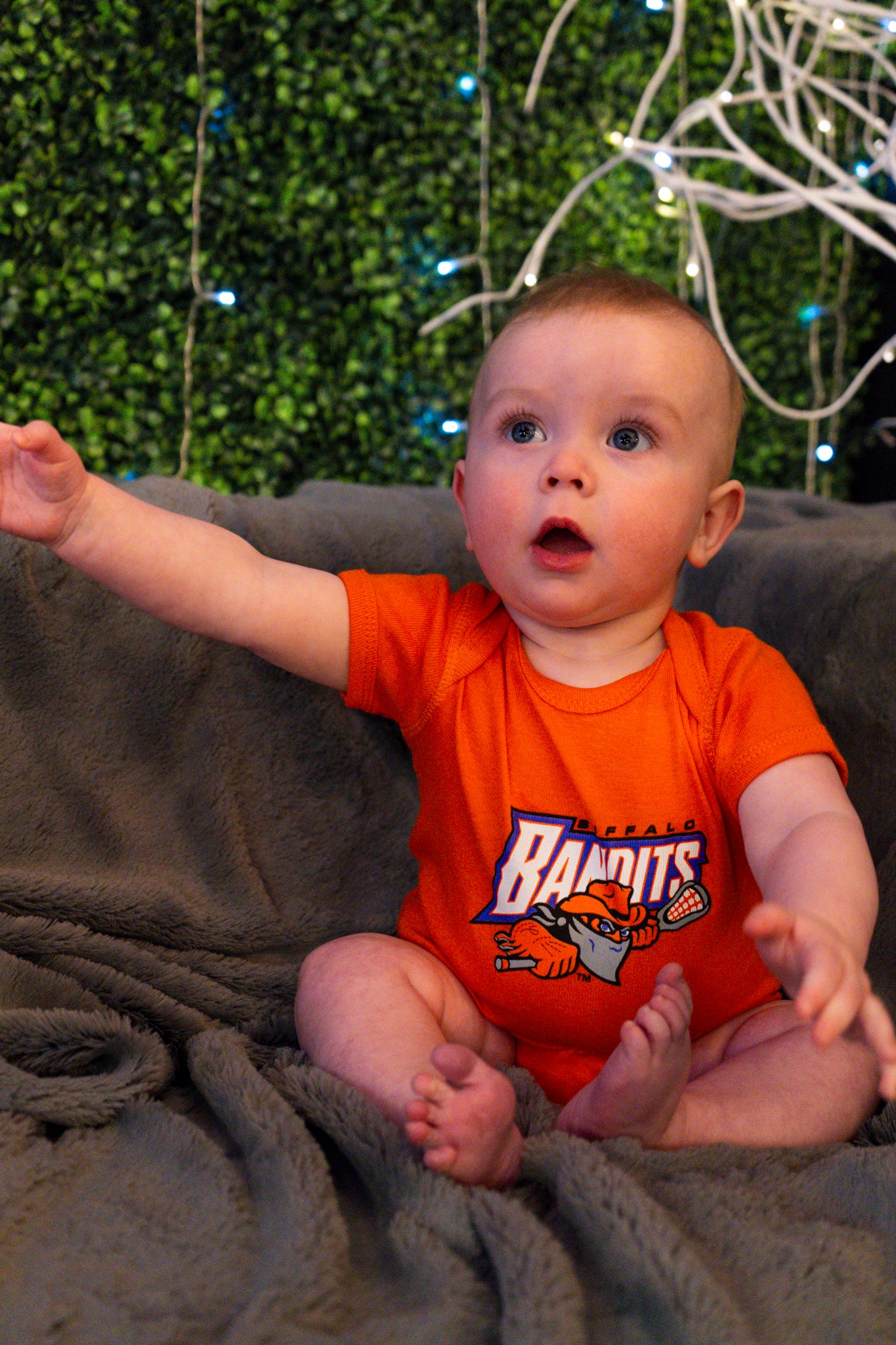 Infant Buffalo Bandits Orange Onesie - Image 4