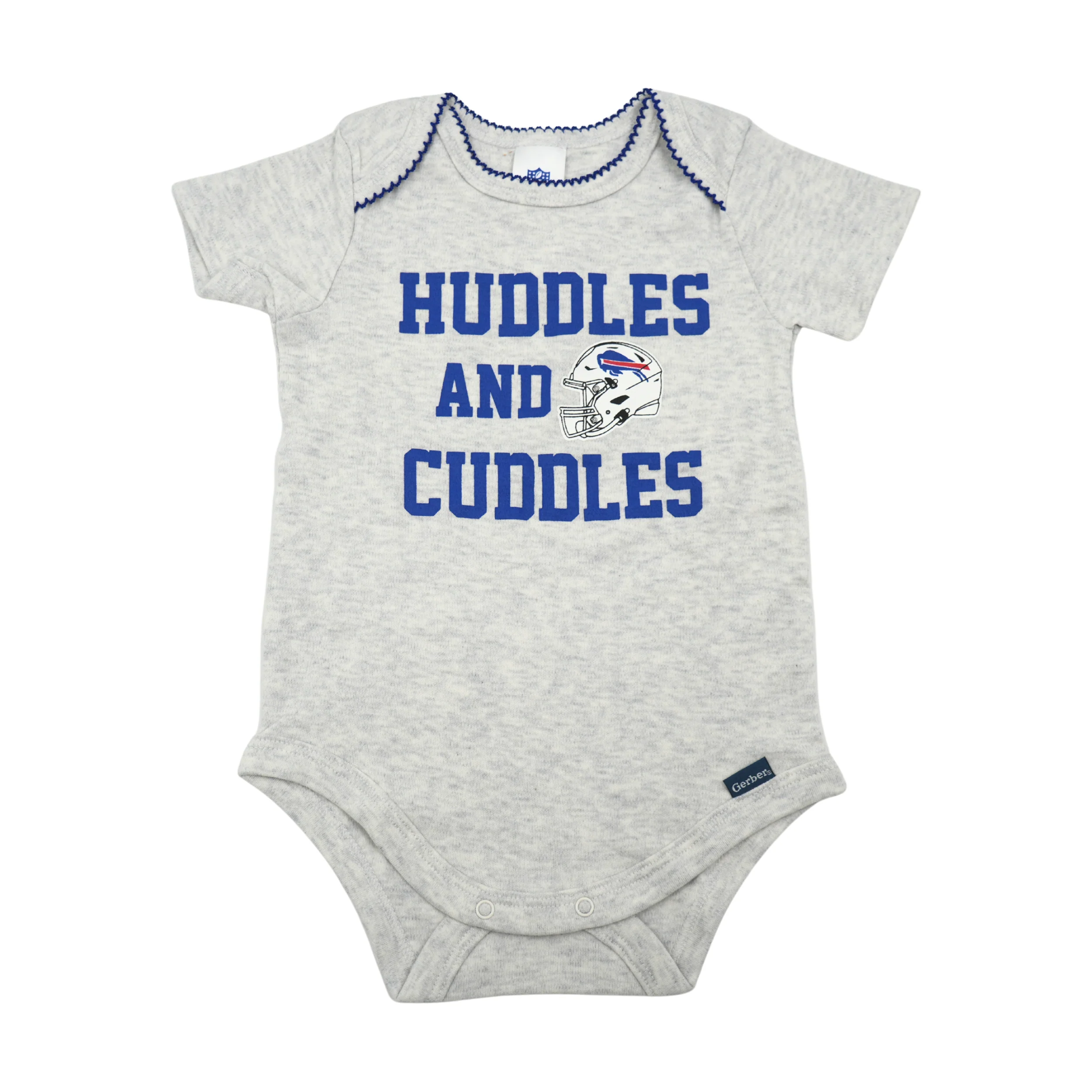 Infant Gerber Buffalo Bills Gray Huddles & Cuddles Onesie