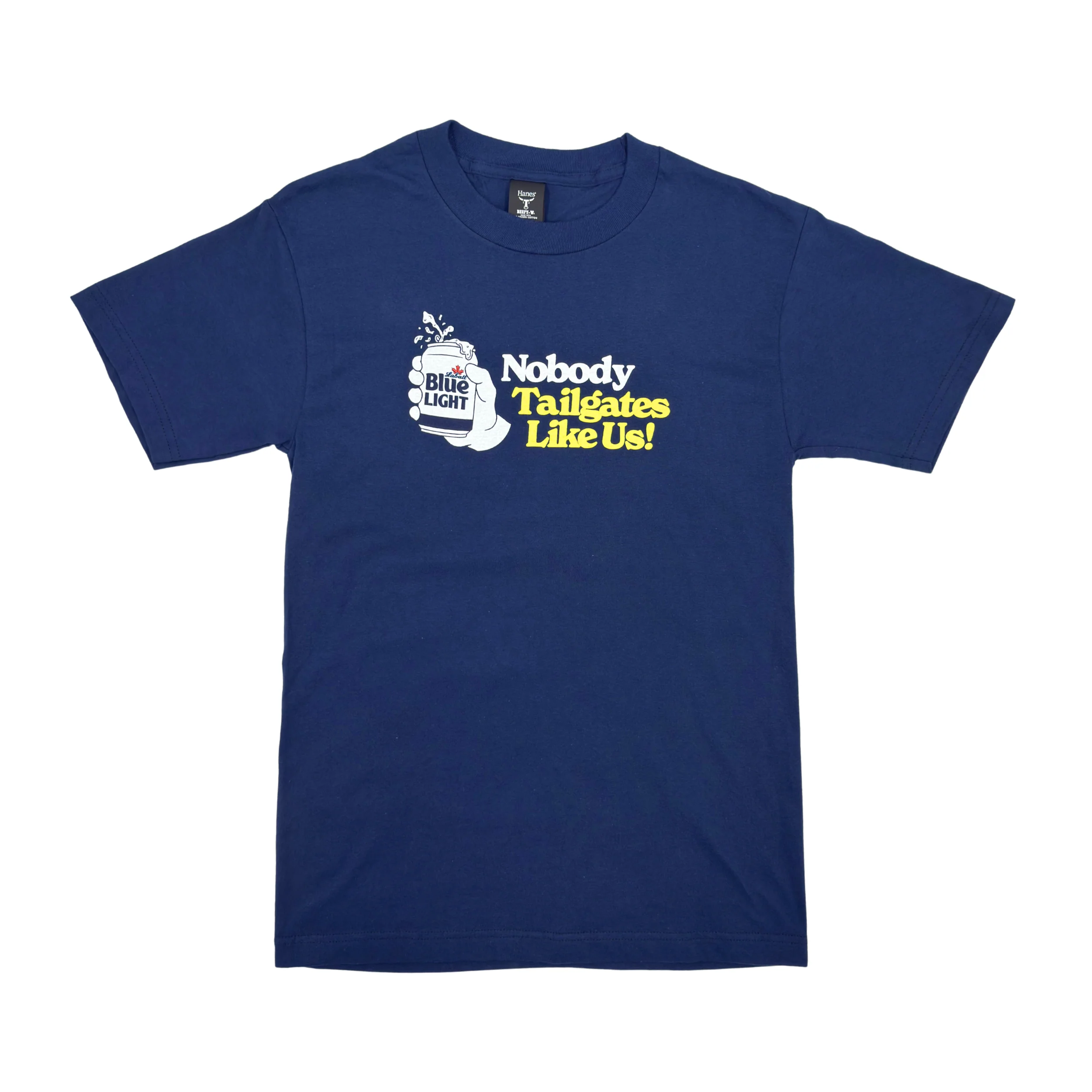 Labatt Nobody Tailgates Like Us! Navy & Yellow T-Shirt