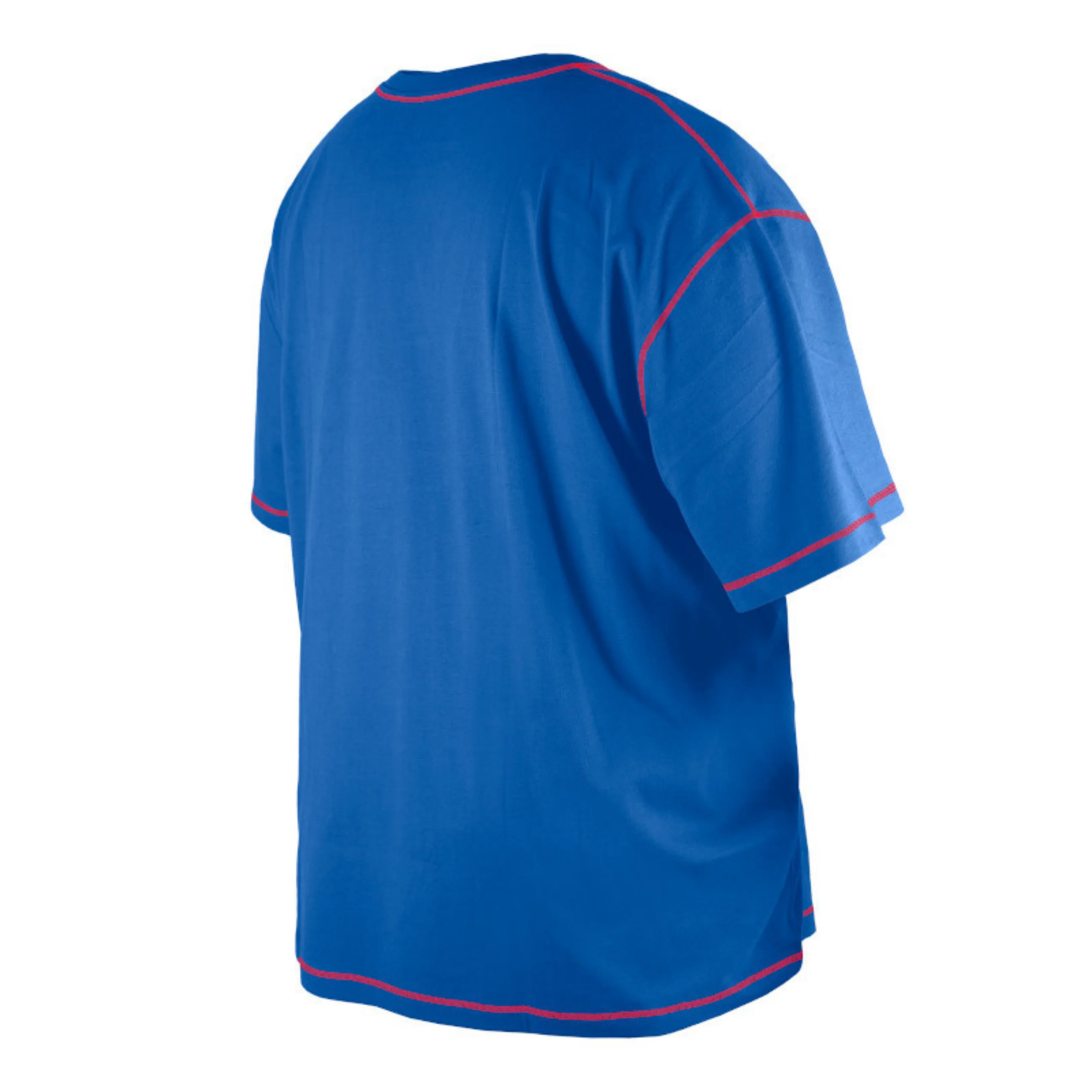 Men's Big New Era Bills Royal Blue Short Sleeve Shirt - Image 3