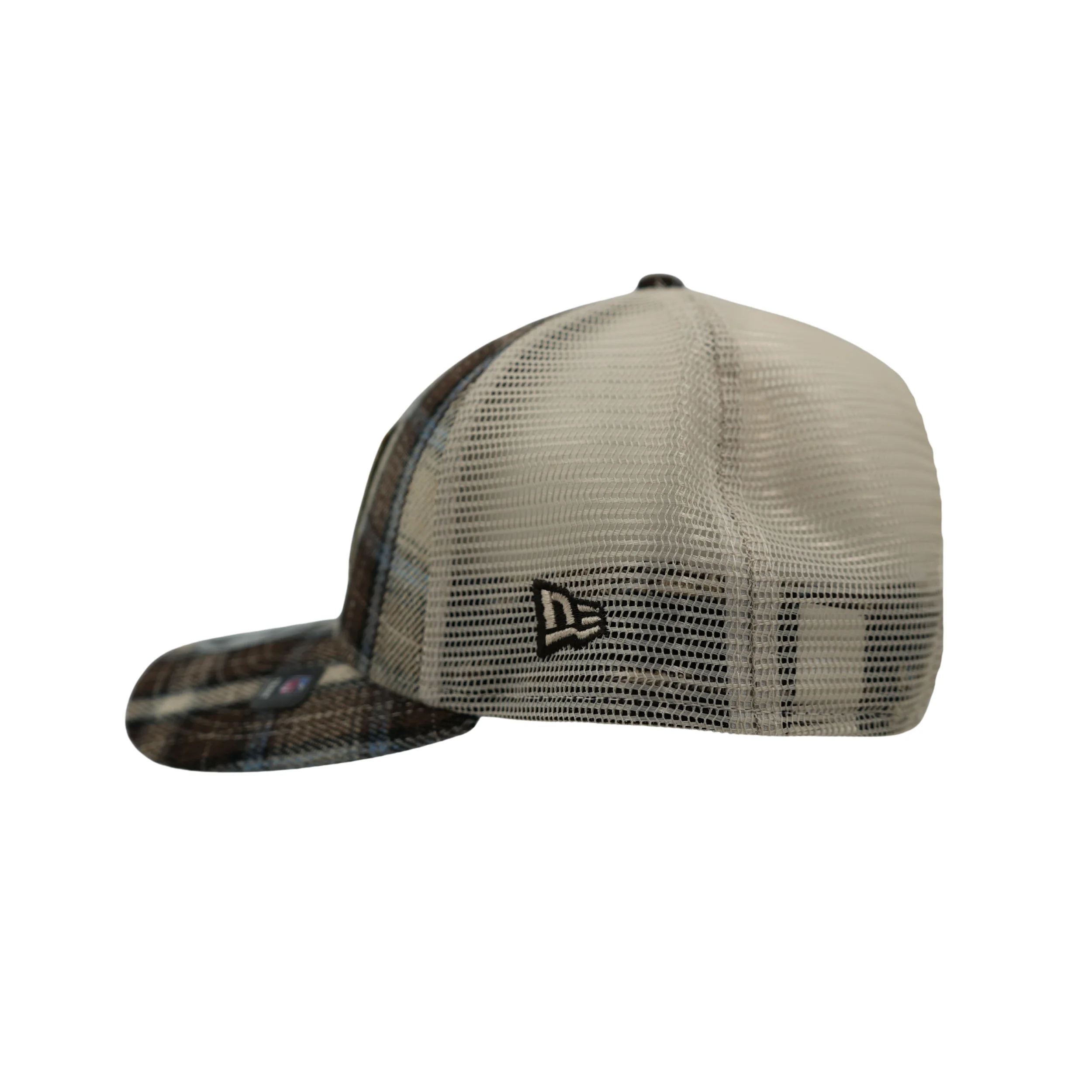 New Era 9FORTY Buffalo Bills Rustic Brown & Pale Blue Plaid M-Crown Snapback - Image 3