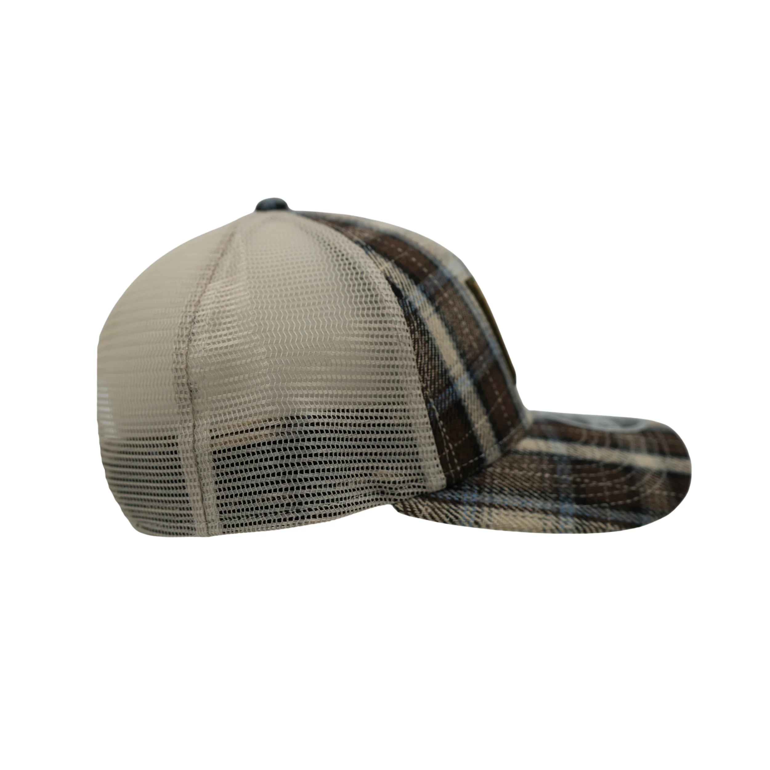 New Era 9FORTY Buffalo Bills Rustic Brown & Pale Blue Plaid M-Crown Snapback - Image 5