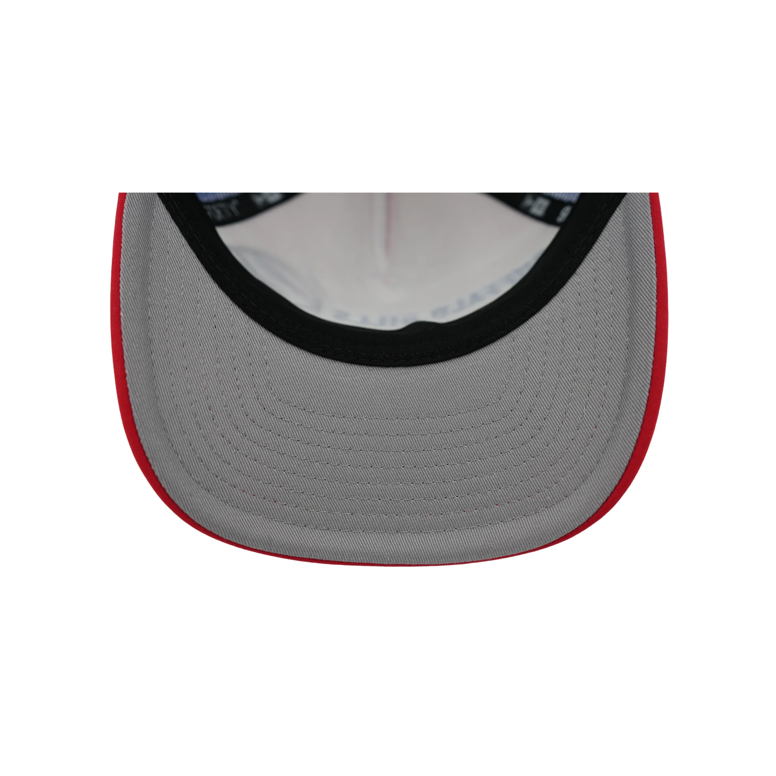 New Era 9FORTY Buffalo Bills Throwback Red Linear A-Frame Trucker Hat - Image 5