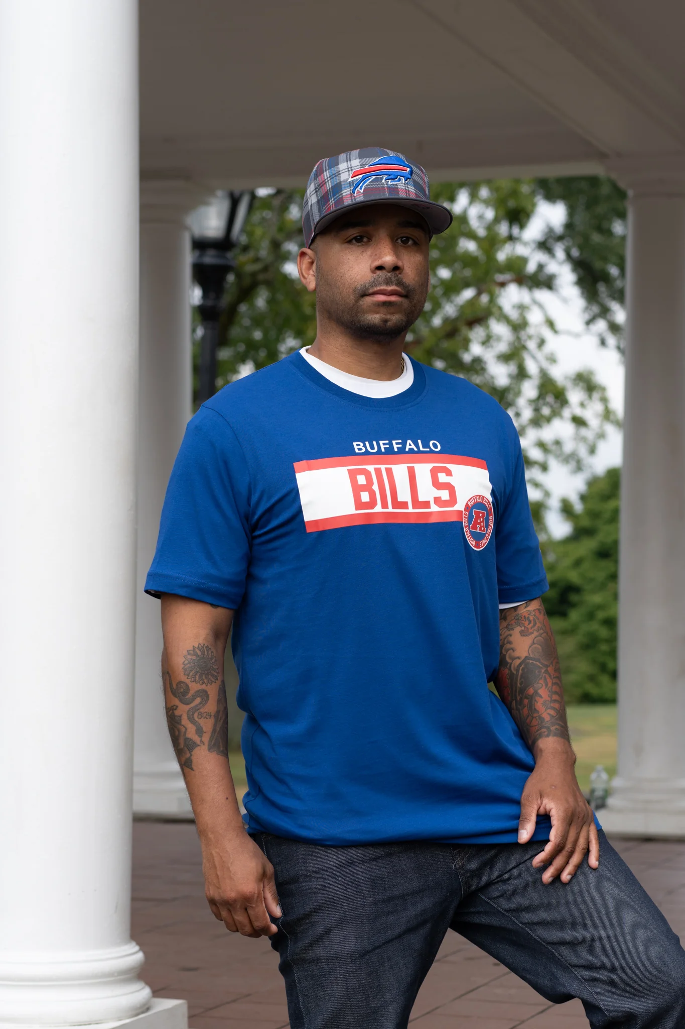 New Era Bills 3rd Down Team Stripe T-Shirt - Image 3
