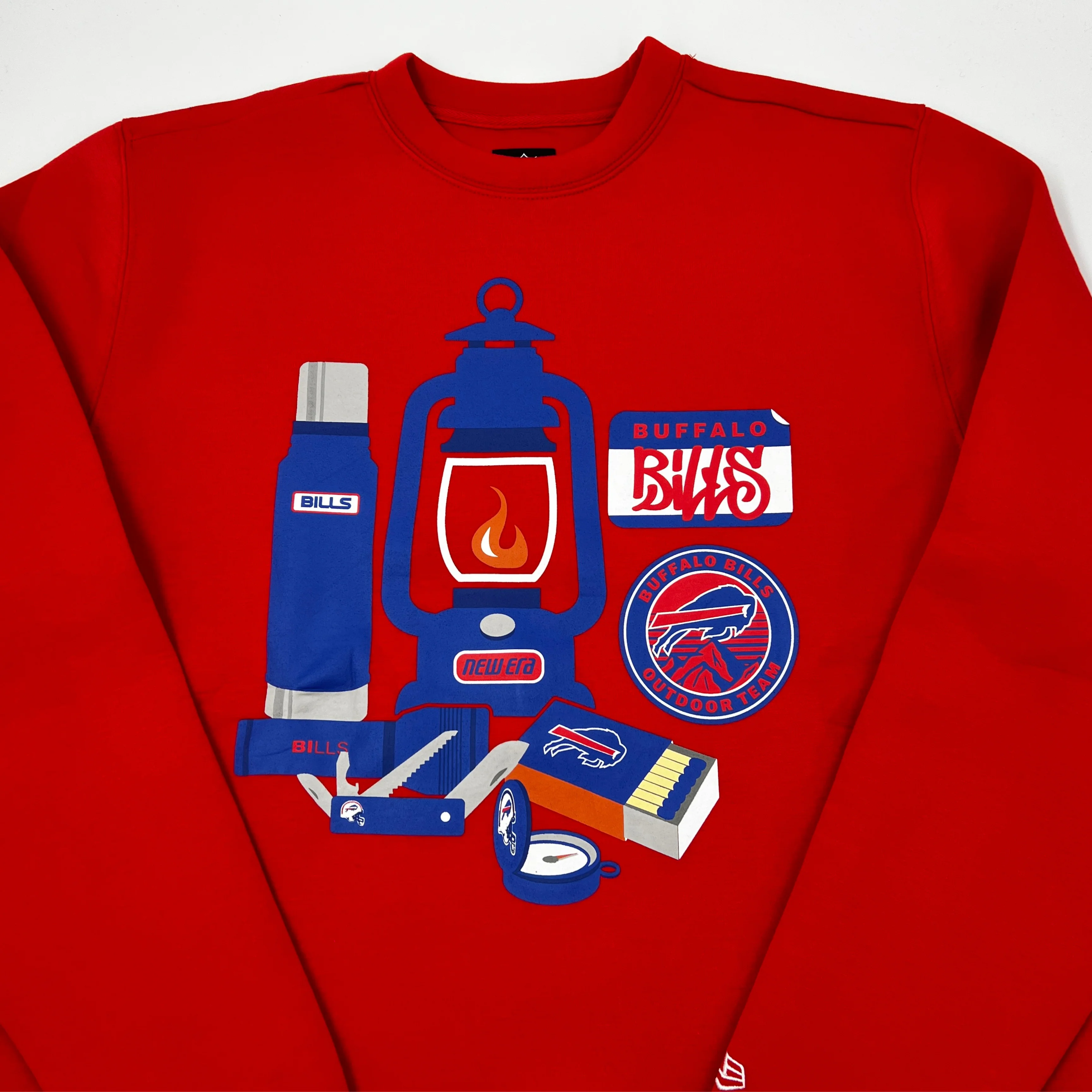 Final Sale - New Era Bills Outdoor Team Camping Red Crewneck - Image 2